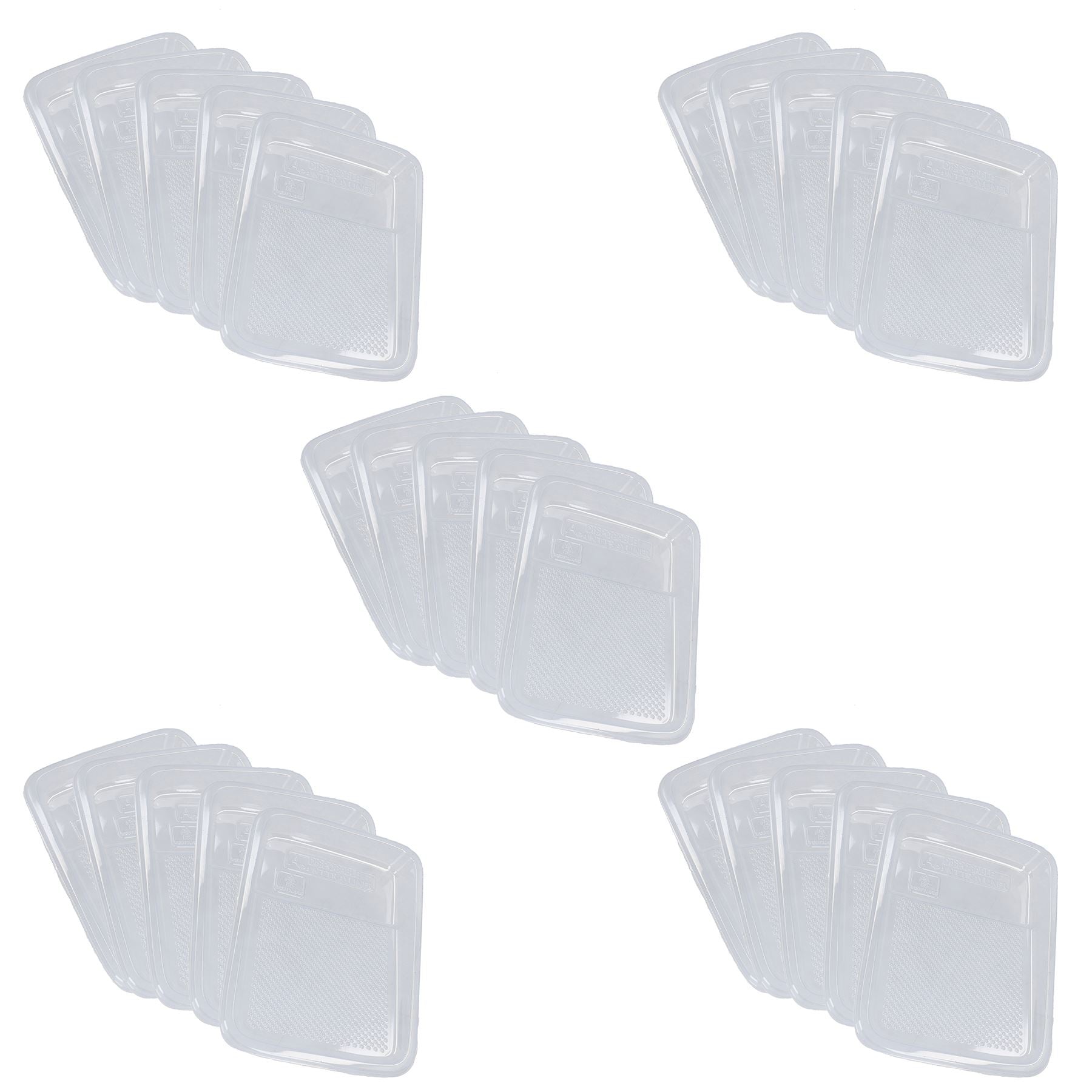 Doublures de plateaux à rouleaux jetables en plastique transparent pour plateaux à rouleaux de 230 mm / 9 po