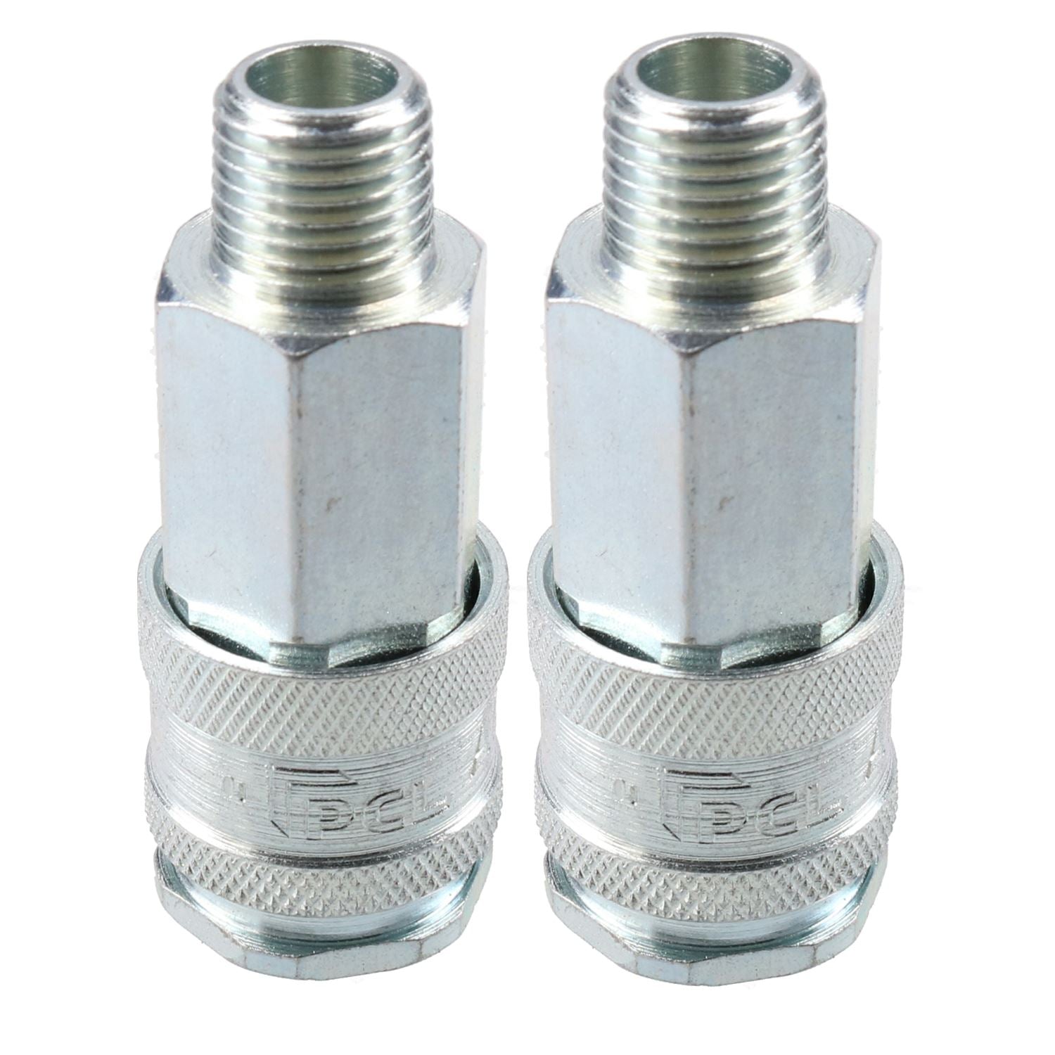 PCL XF Series Female Coupler 1/4" BSP Male Thread Air Hose Fitting AC71CM x 2