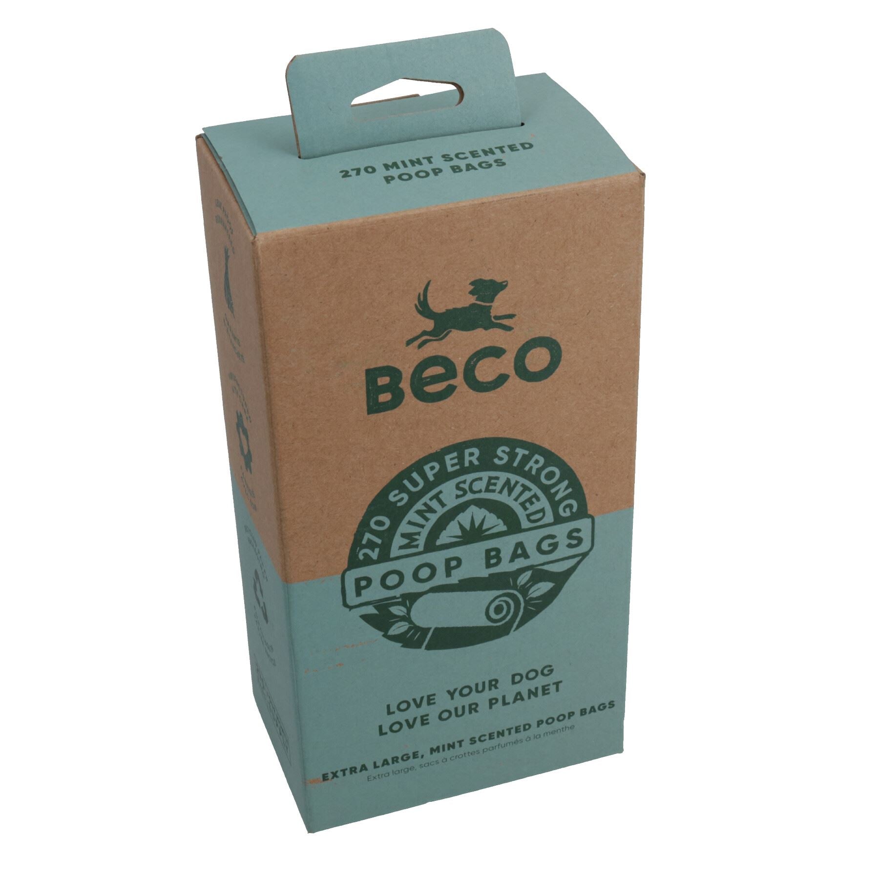 Sacs à déjections canines écologiques, durables, anti-fuites, parfumés à la menthe, 270 sacs