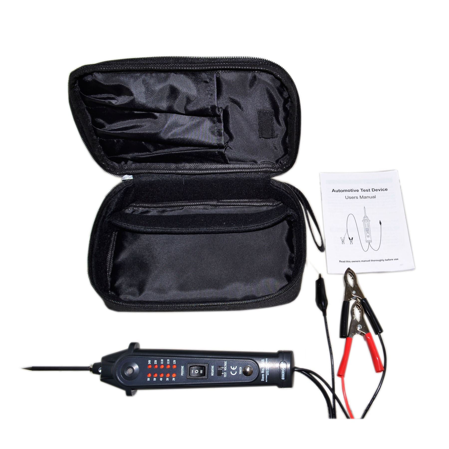 Sonde d'alimentation automobile avec testeur de circuit de polarité de continuité lumineuse 6 - 24 volts