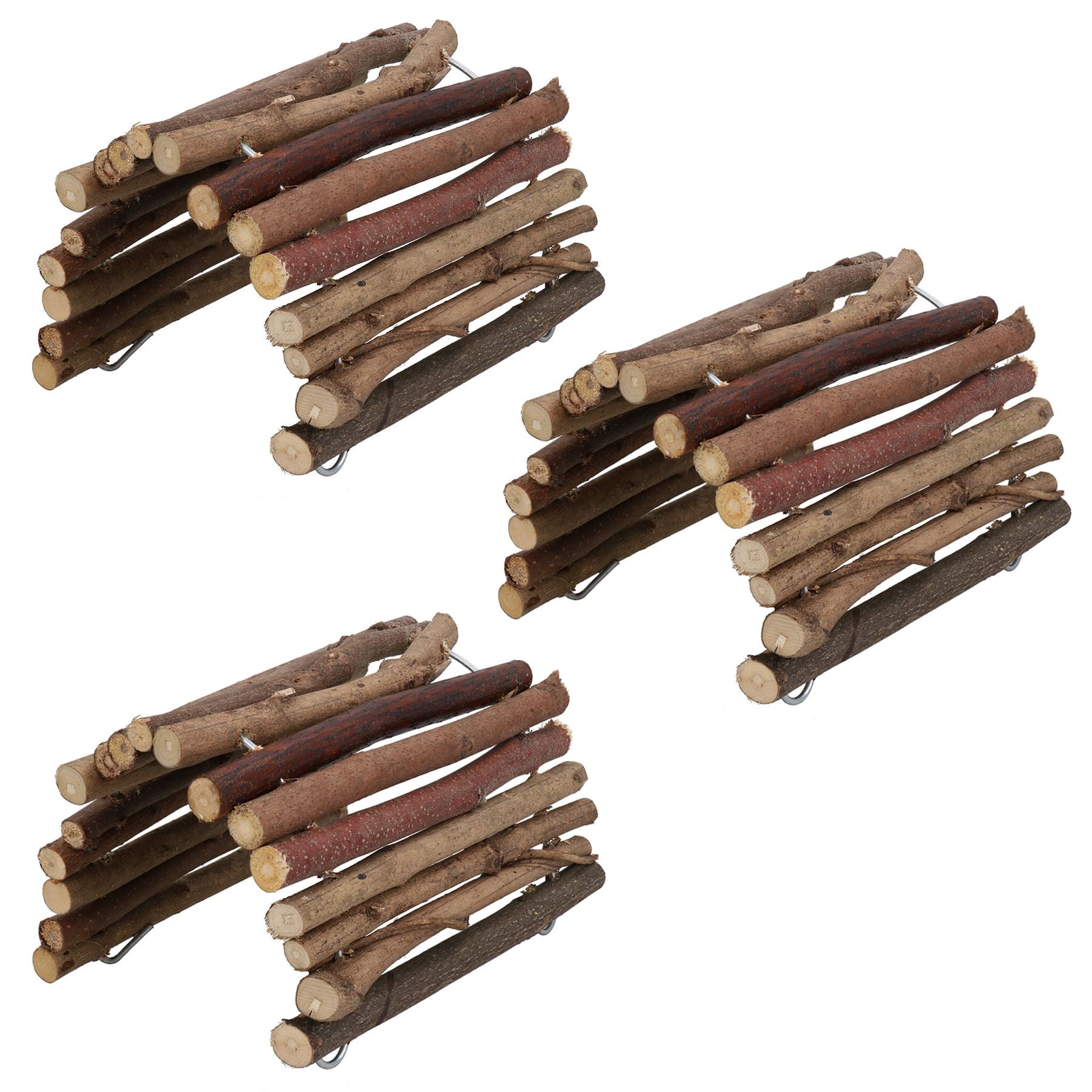 Cachette en bois pour petits animaux de taille moyenne Stix Play Stix pour accessoires de jeu actif 3PK