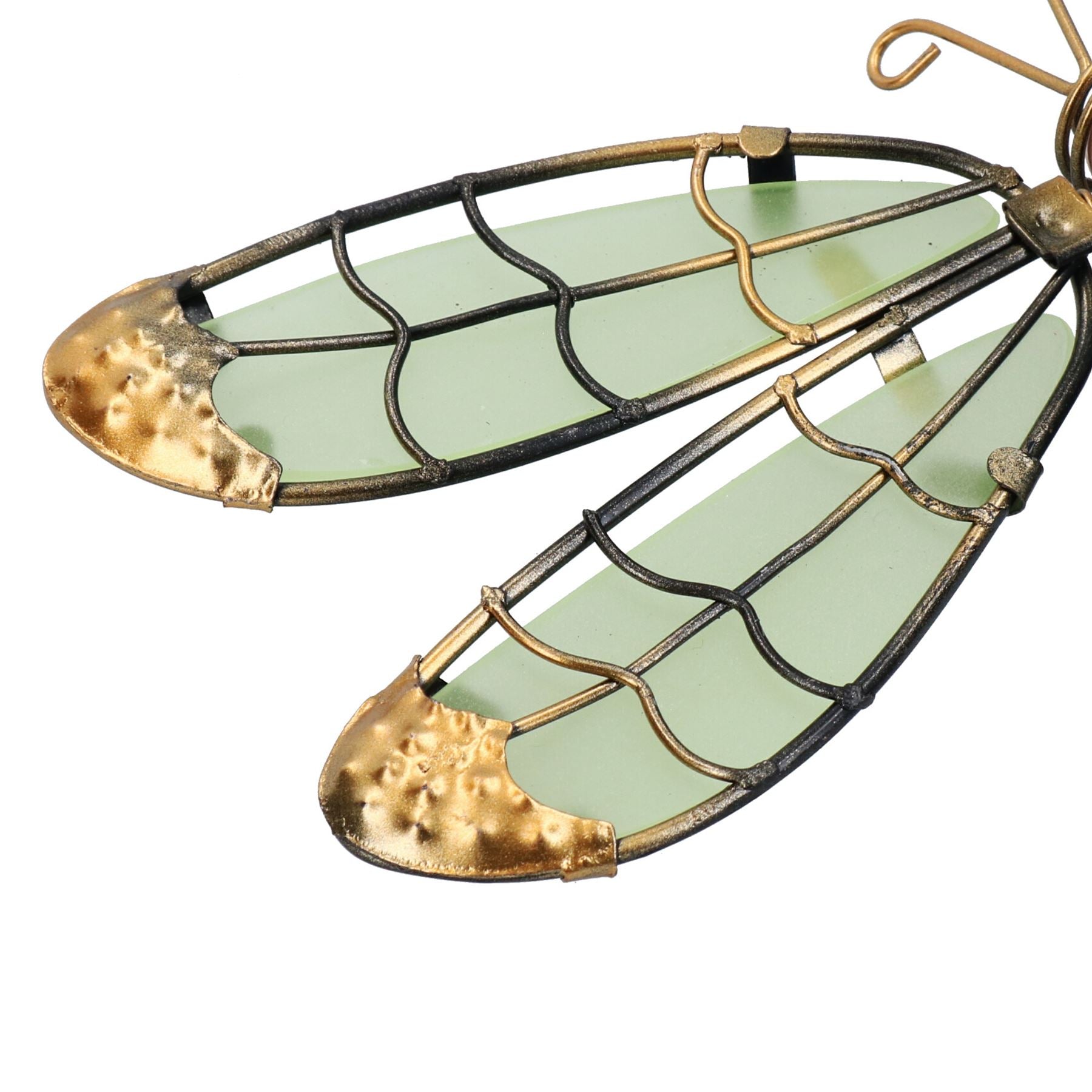 Clochette flottante en métal et verre avec ailes de libellule qui brille dans le noir, décoration de jardin pour la maison