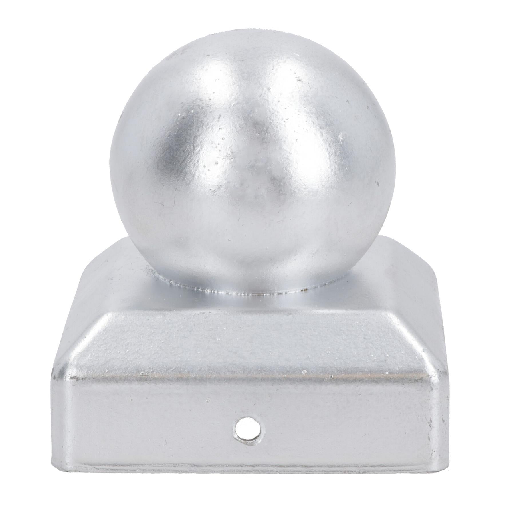 Round Metal Fence Post Caps 75mm or 100mm Protector Cover Brown or Silver