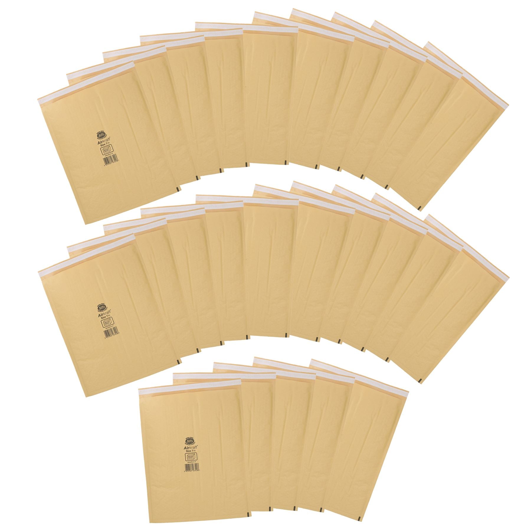 25 Stück echtes Gold Jiffy Bag Airkraft Luftpolstertasche gepolstert Briefumschlag Größe 7