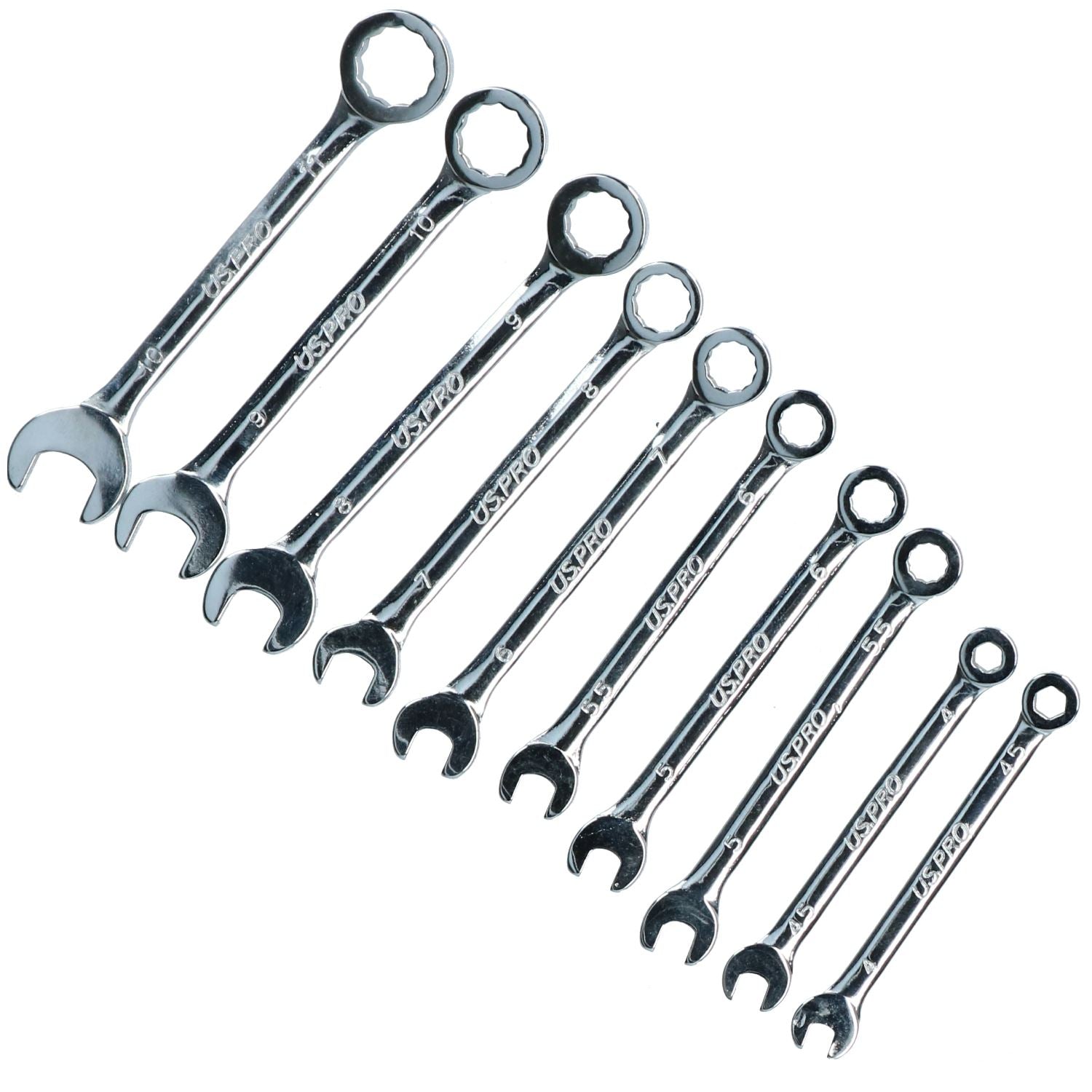 Metric and Imperial Mini Combination Spanner Set 4 - 11mm 3/16 - 7/16 20pc