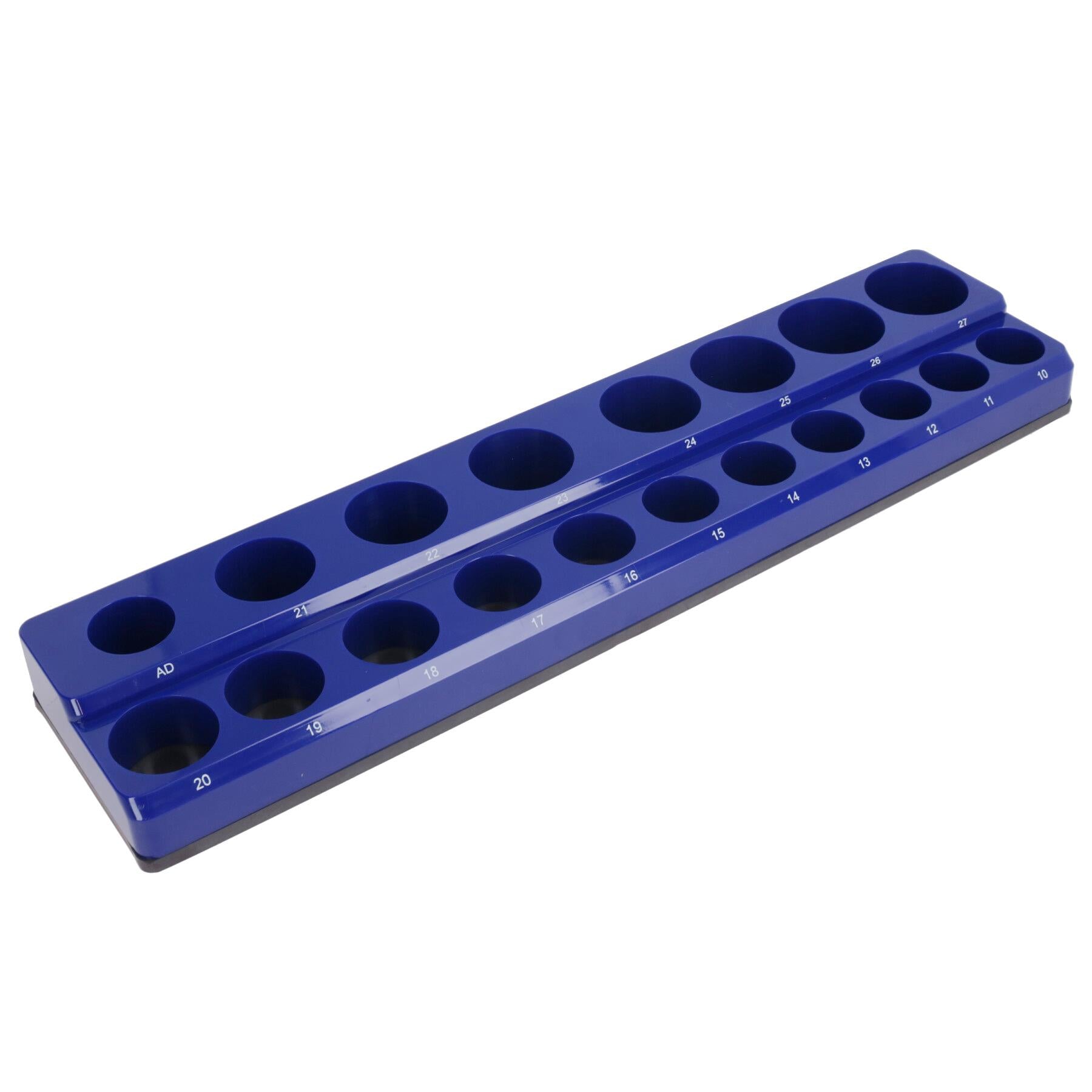 Plateaux de rangement pour supports de douilles magnétiques pour 1/4 po, 3/8 po, 1/2 po métriques 3 pièces