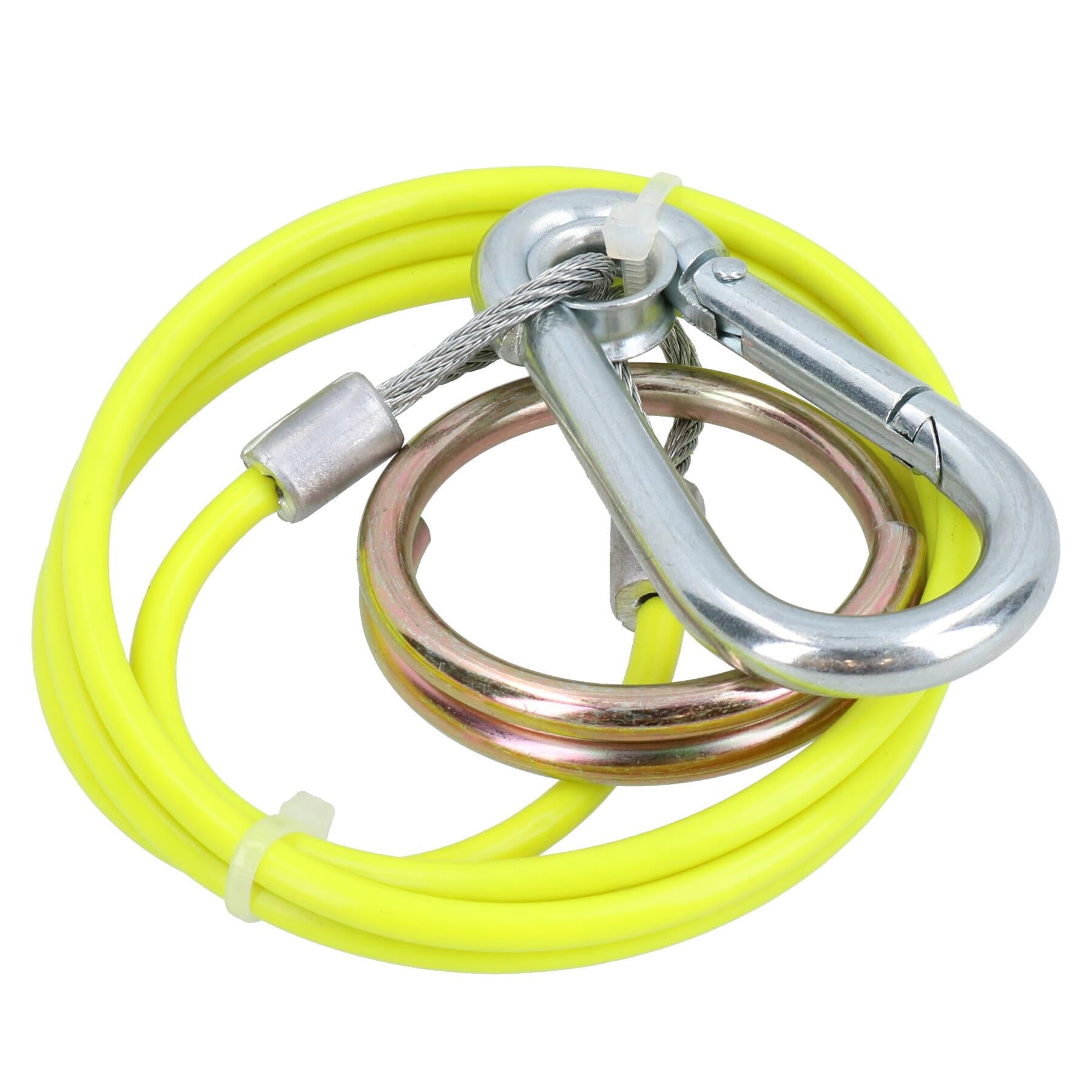 1m 3mm Braked Trailer Break Away cable (Yellow) TR028