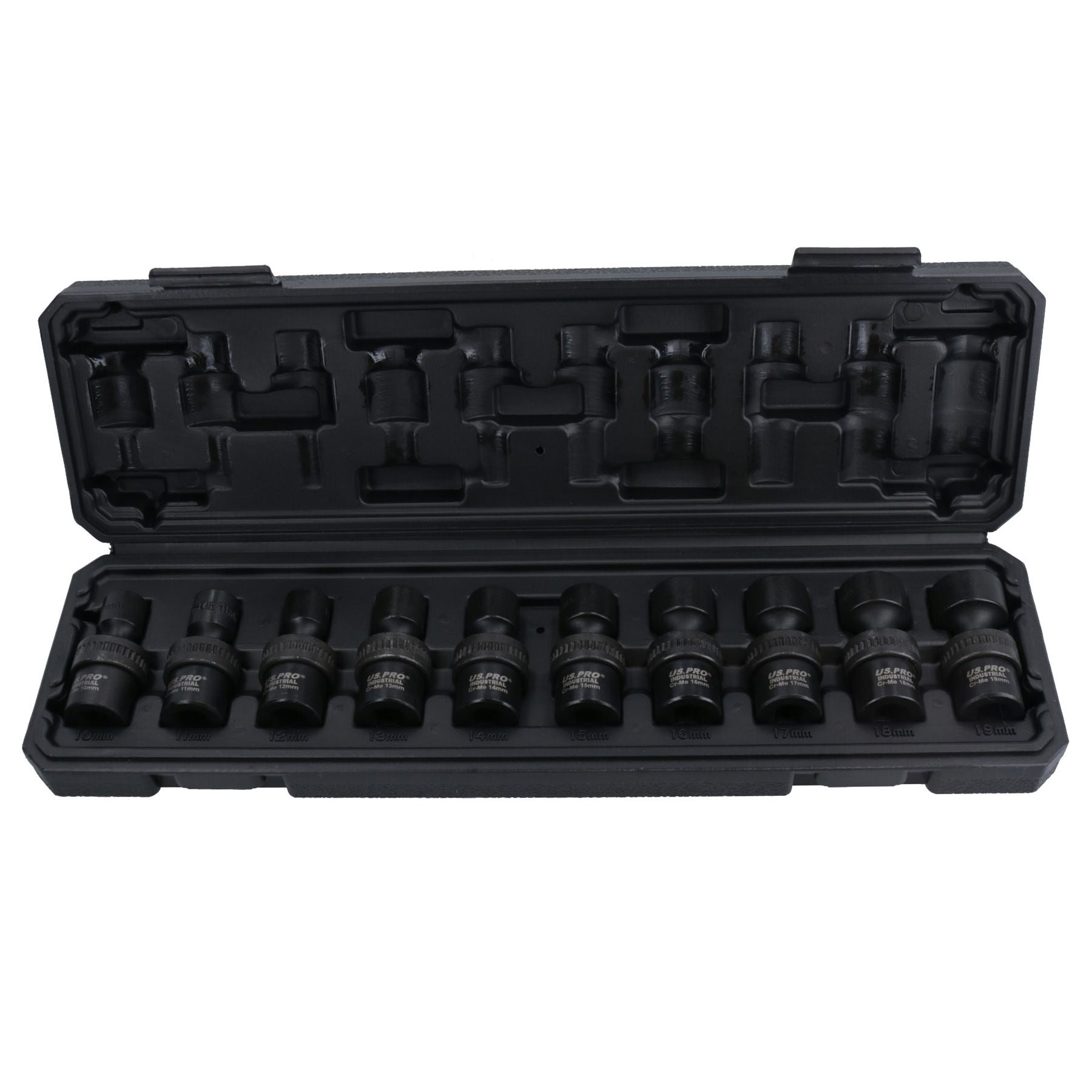 Douilles à chocs pivotantes et peu profondes métriques à entraînement 3/8 po 10 – 19 mm 10 pièces