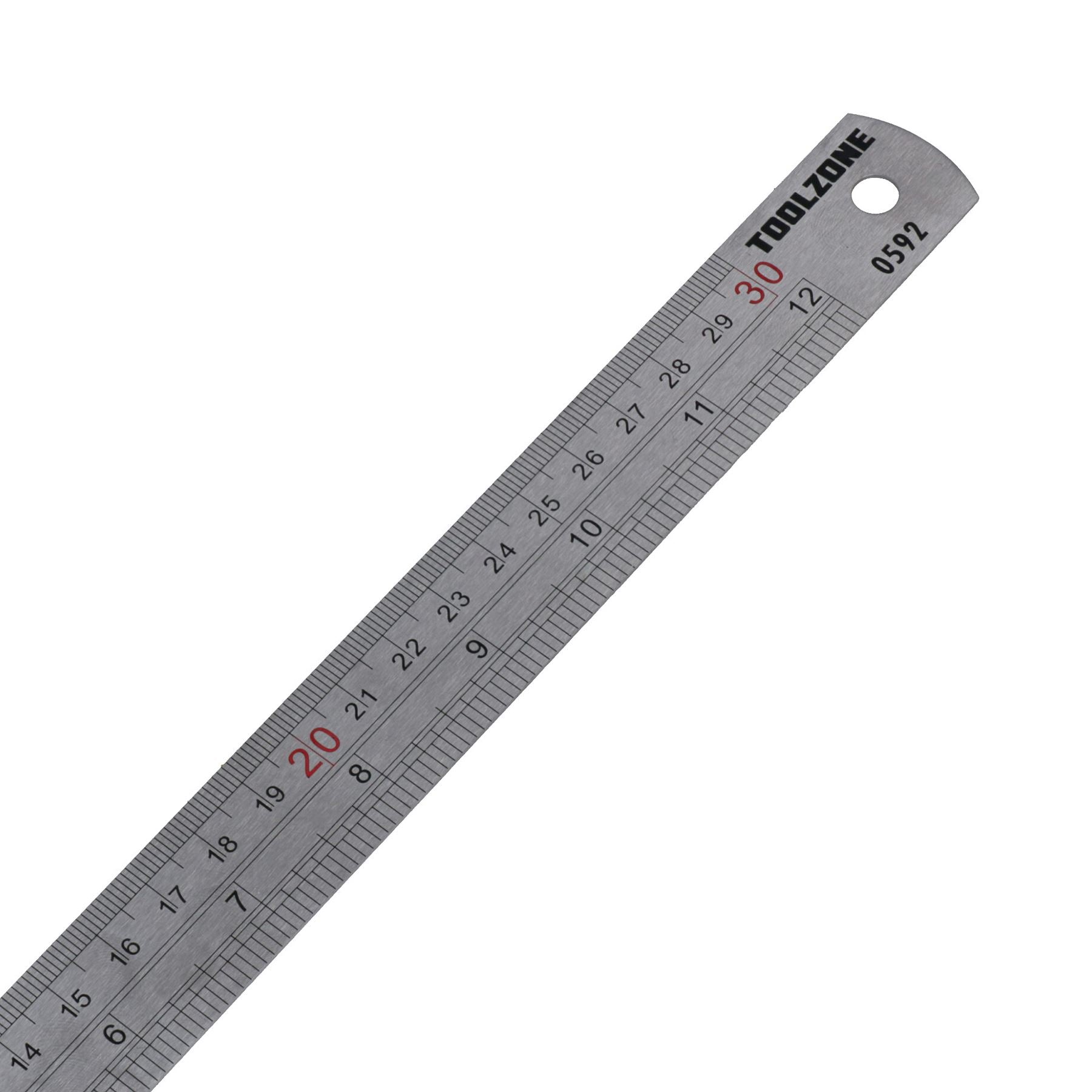 Stainless Steel Ruler 12" 30cm Measuring Drawing Professional TE139