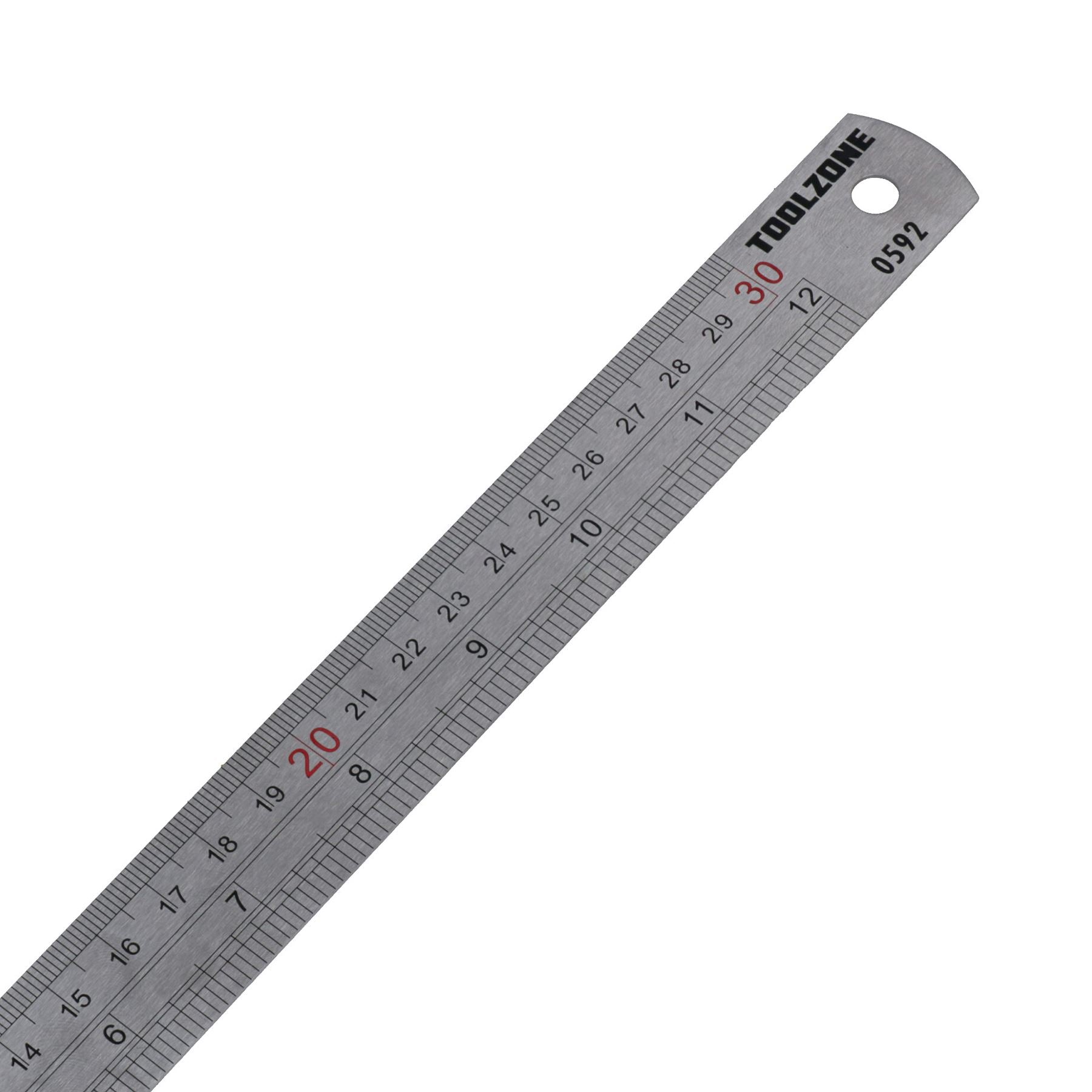 Règle en acier inoxydable 12" 30 cm Mesure Dessin Professionnel TE139