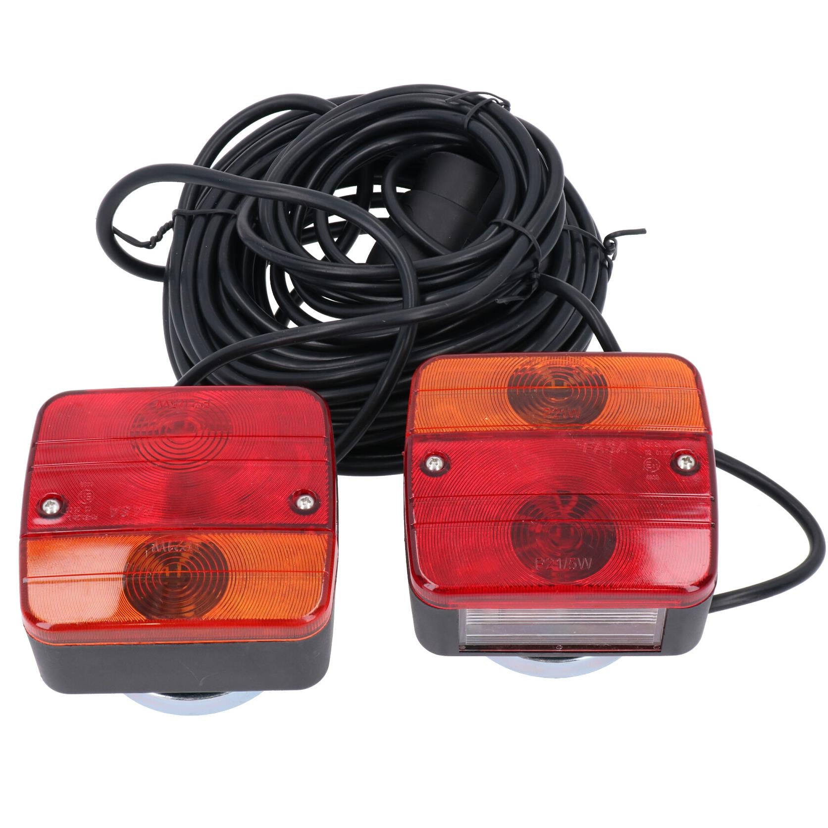 Magnetische Beleuchtungstafel für Anhänger oder Caravan / Abschleppleuchten fürs Auto, 10 m Kabel, TR086
