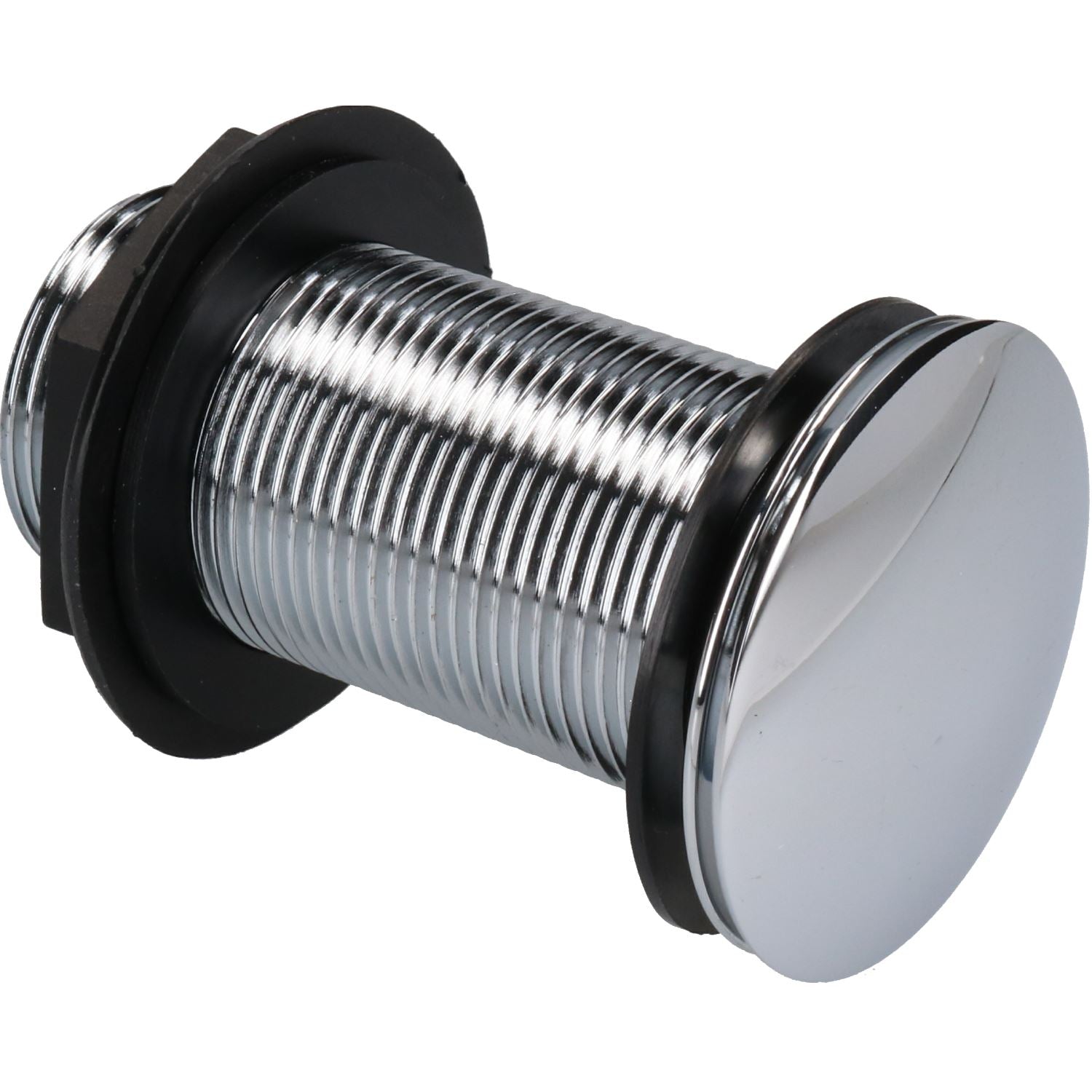 1-1/4" 32mm Druckknopf Quick-Clac Waschbeckenstöpsel aus verchromtem Messing ohne Schlitz