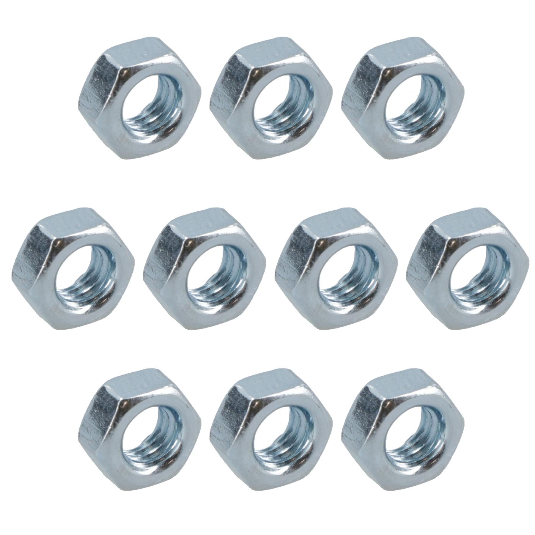 M5 5mm Hex Full Nut Fastener Hexagonal Metric Nuts Grade 8 Zinc Plated