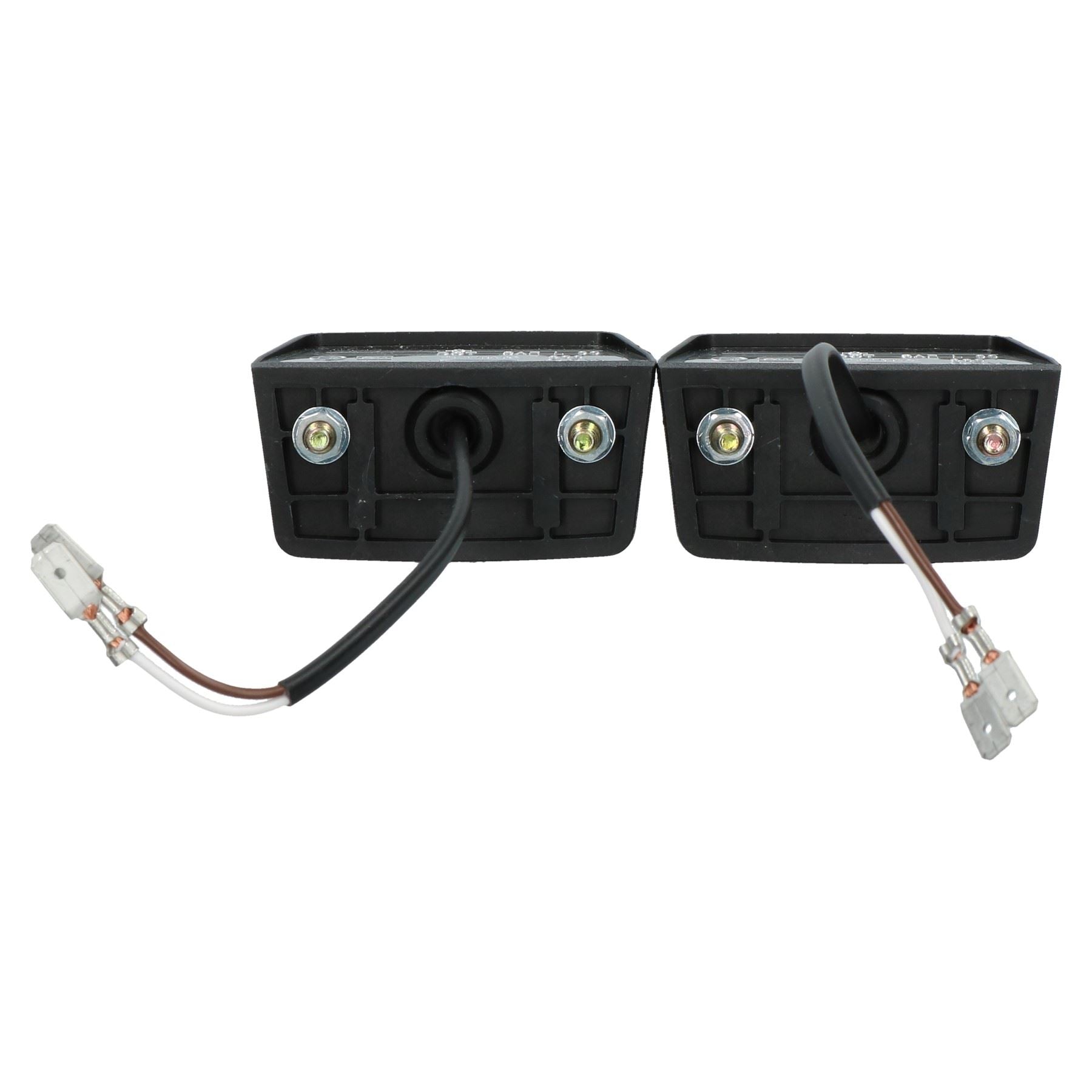Lot de 2 lampes d'éclairage de plaque d'immatriculation pour remorques, caravanes, fourgonnettes