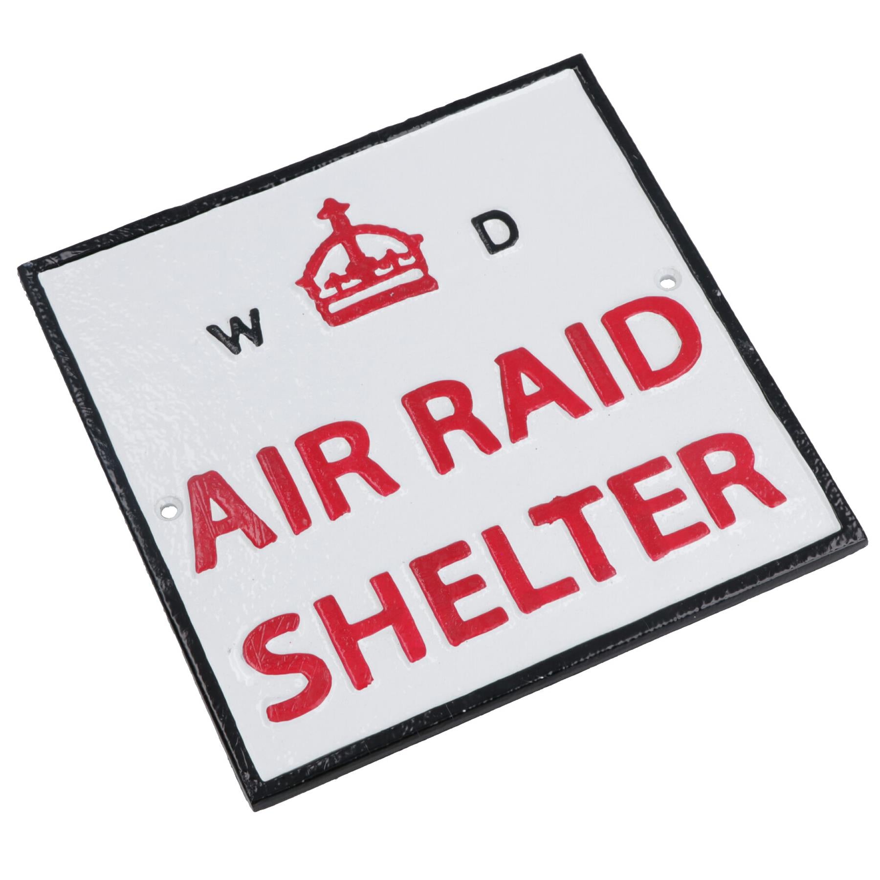 Air Raid Shelter Cast Iron Sign Plaque Door Wall House Fence Gate Garden Yard