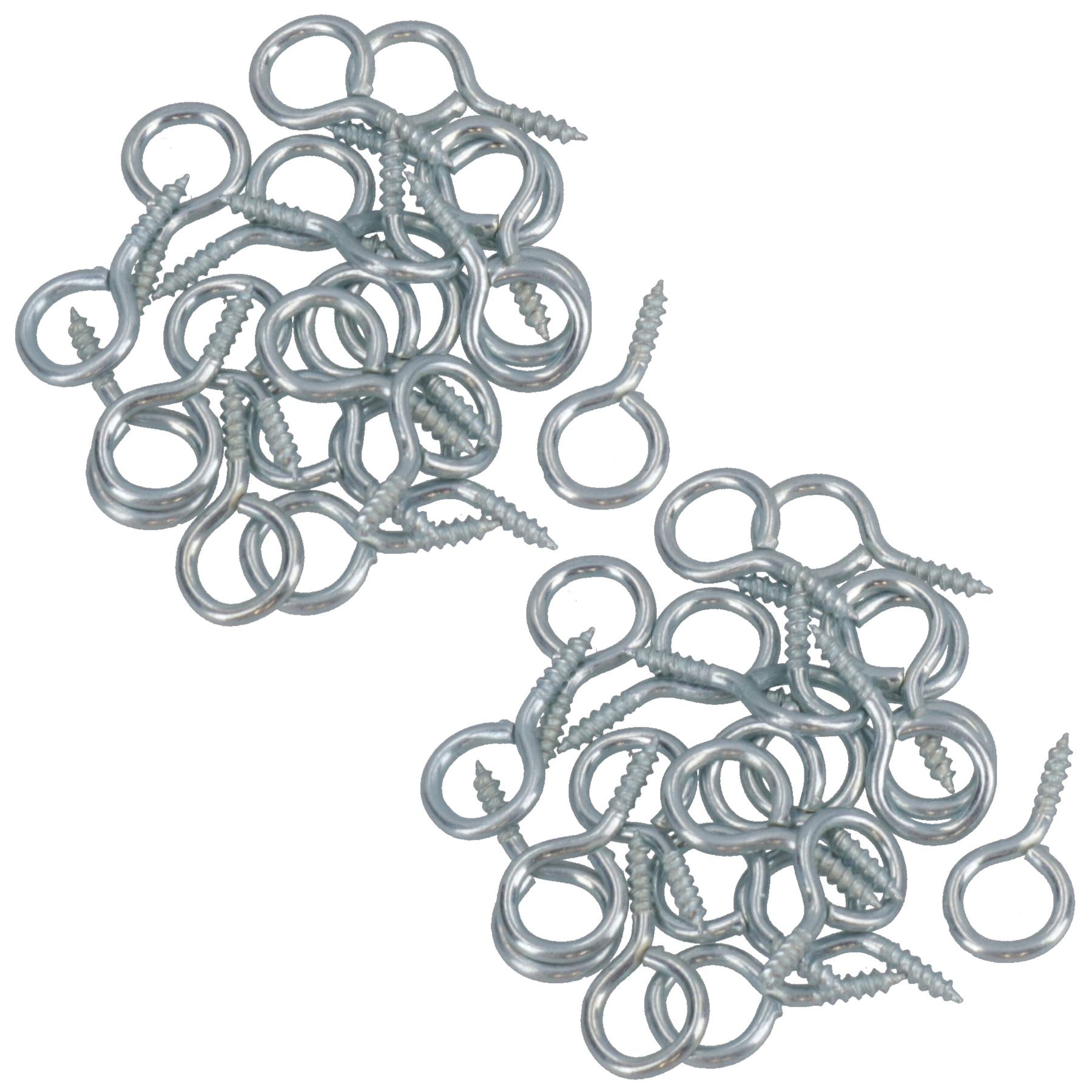Crochets à vis pour rideaux, crochets de 6 mm, longueur de 17 mm