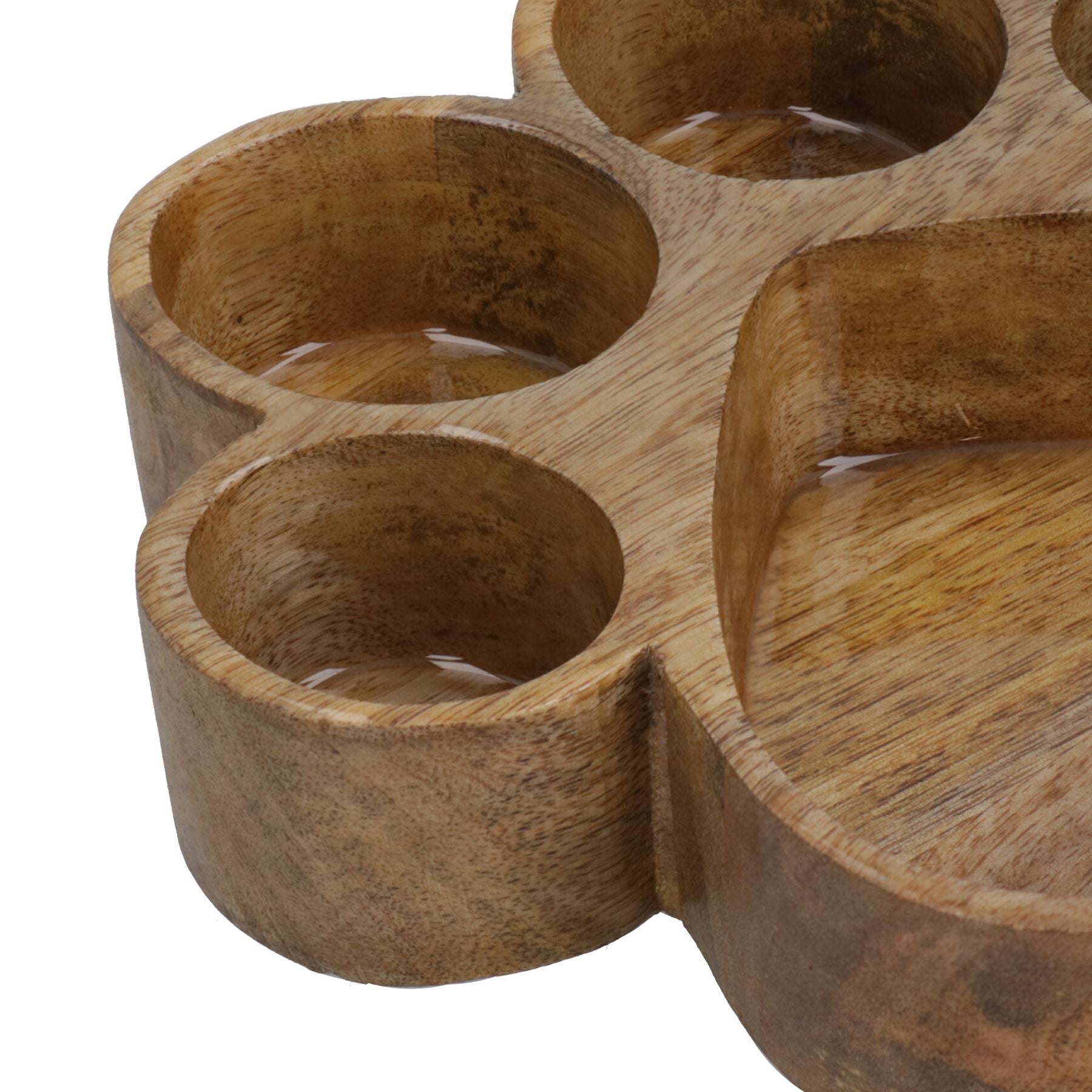 Kleine Holzschüssel mit Pfotenabdruck für kleine Hunde, Futter- und Wassernapf, 600 ml