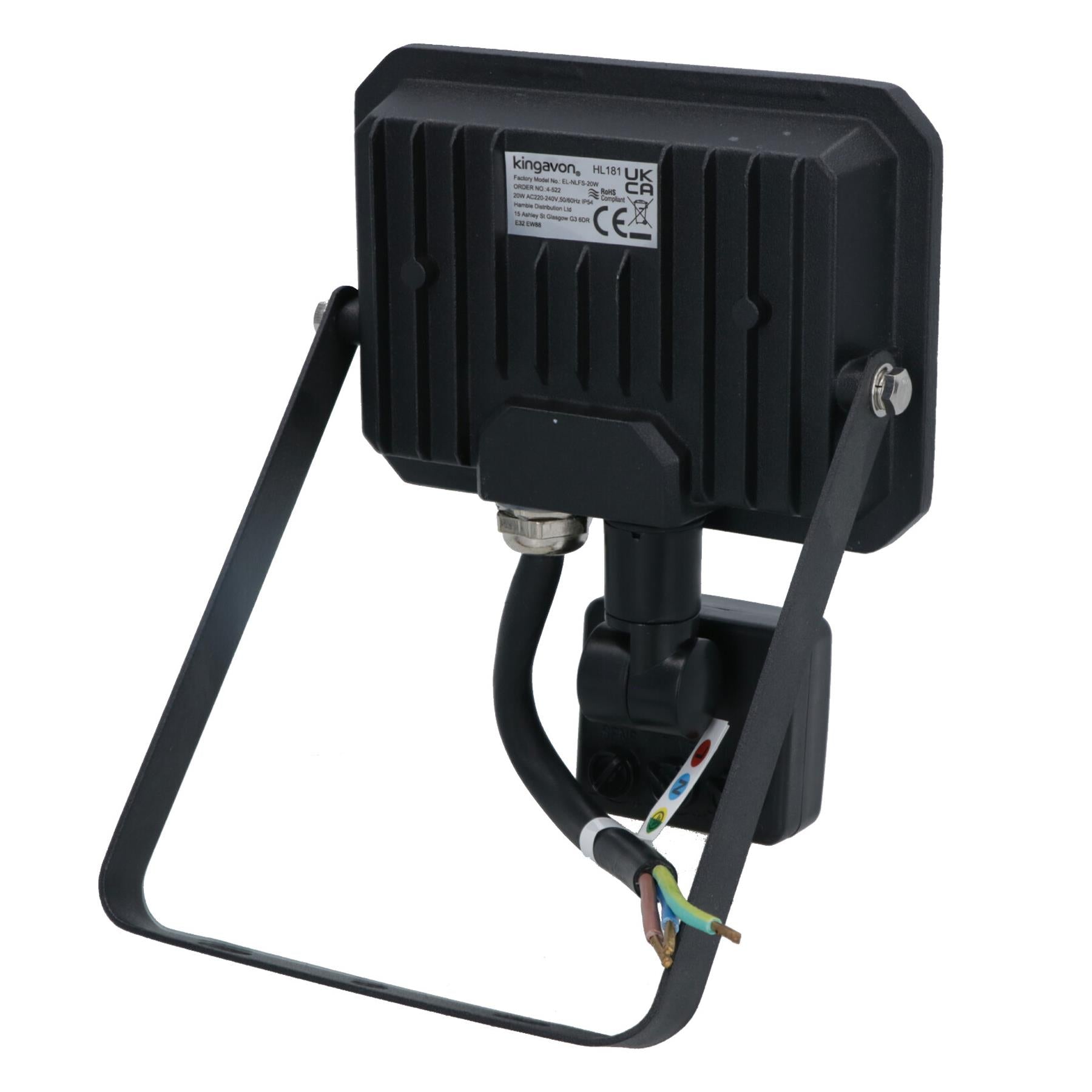 20 Watt LED Mini Floodlight Garden Lighting 1600 Lumens IP65 + Motion Sensor