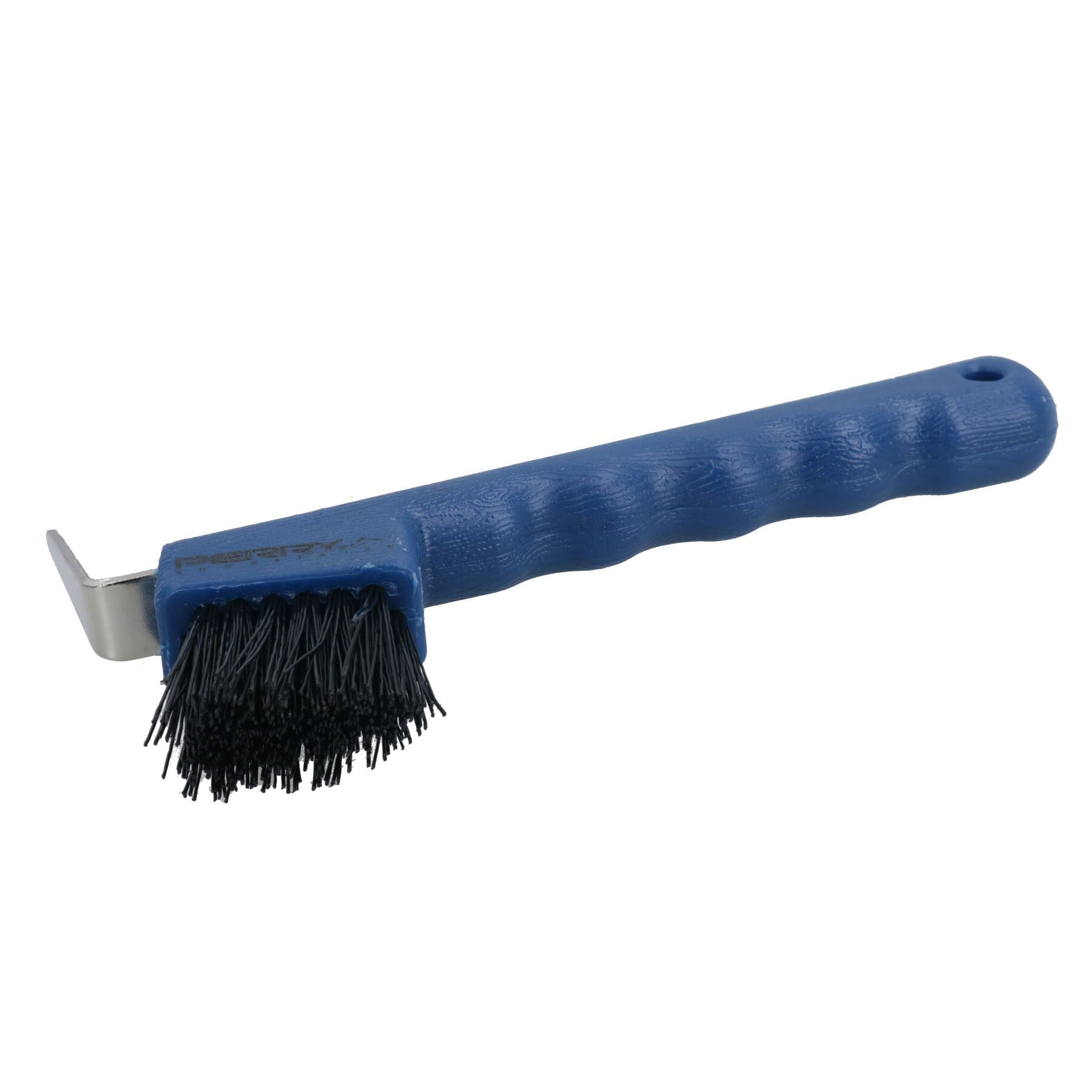 Cure-pieds et brosse durables pour chevaux bleus avec poignée ondulée, accessoire d'écurie