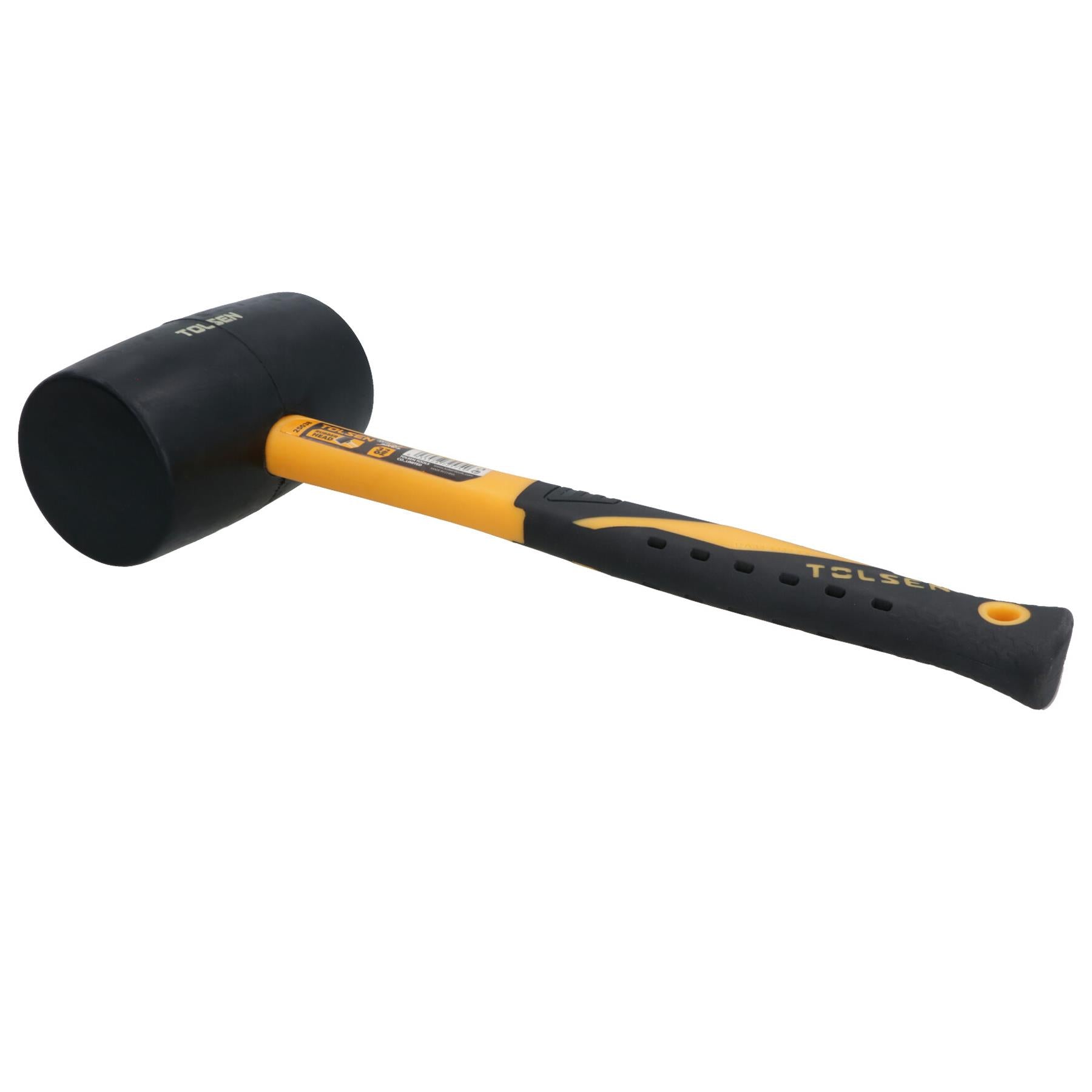 32oz Black Rubber Mallet With Fibreglass Handle Hammer Non Marking Head