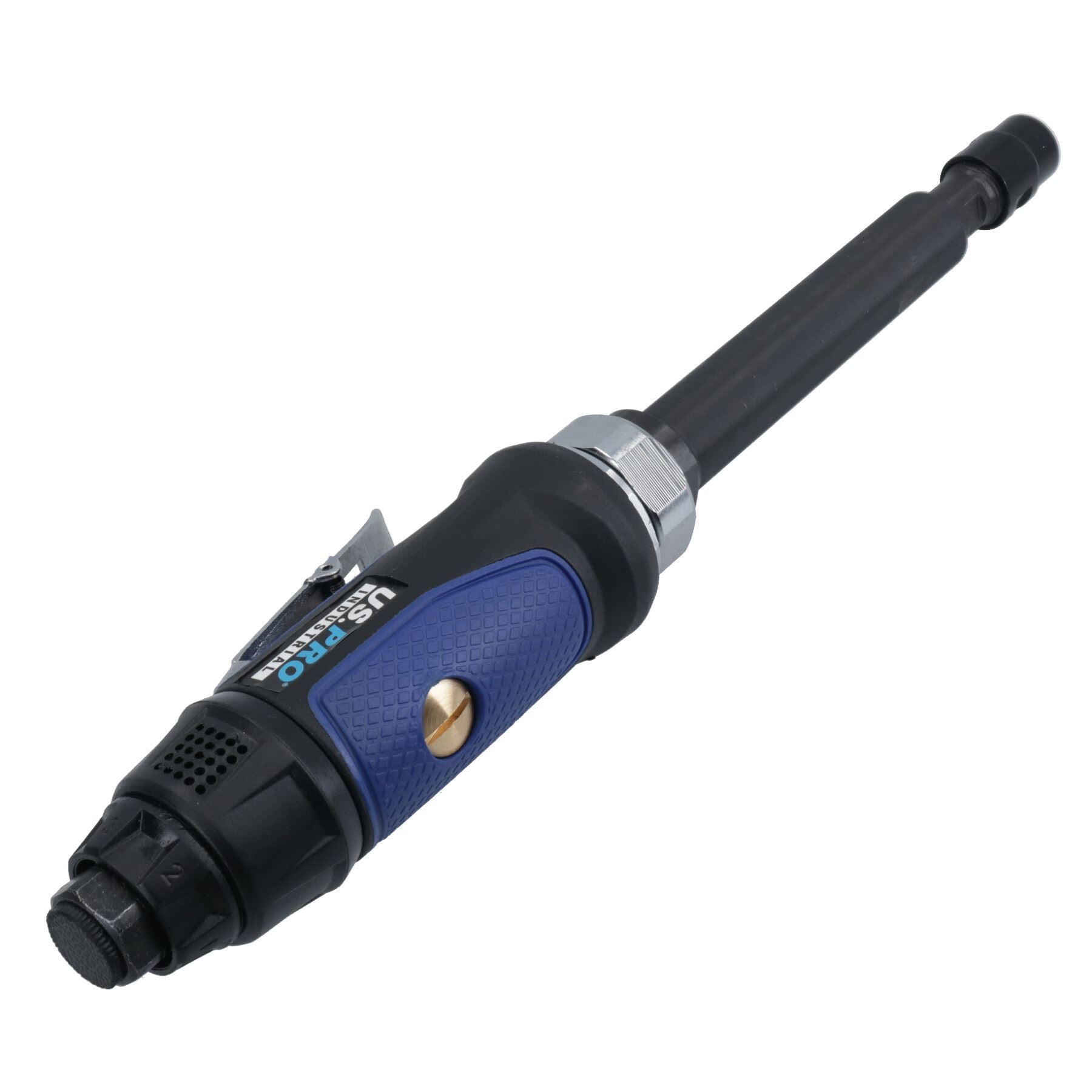 Meuleuse pneumatique allongée, pince de serrage 1/4 po, 25 000 tr/min, arbre de 5 po + 7 fraises rotatives courtes