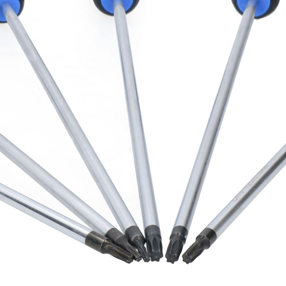 Lot de 6 tournevis Torx Star extra longs T10 - T30, longueur totale 260 mm