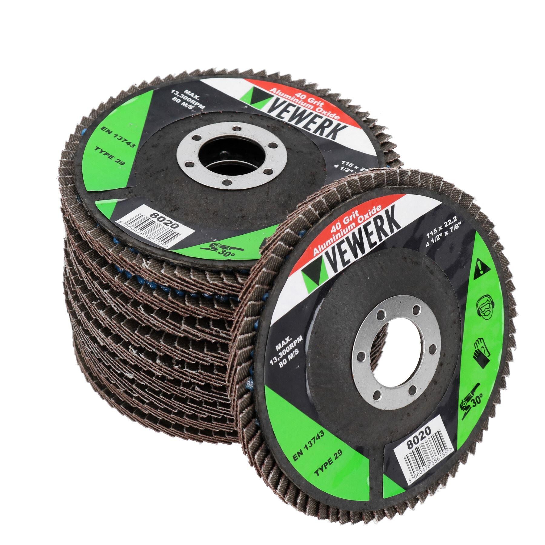 4-1/2" 115 mm Lamellen-Flachscheiben mit gemischter Körnung zum Entfernen und Schleifen von Winkelschleifern