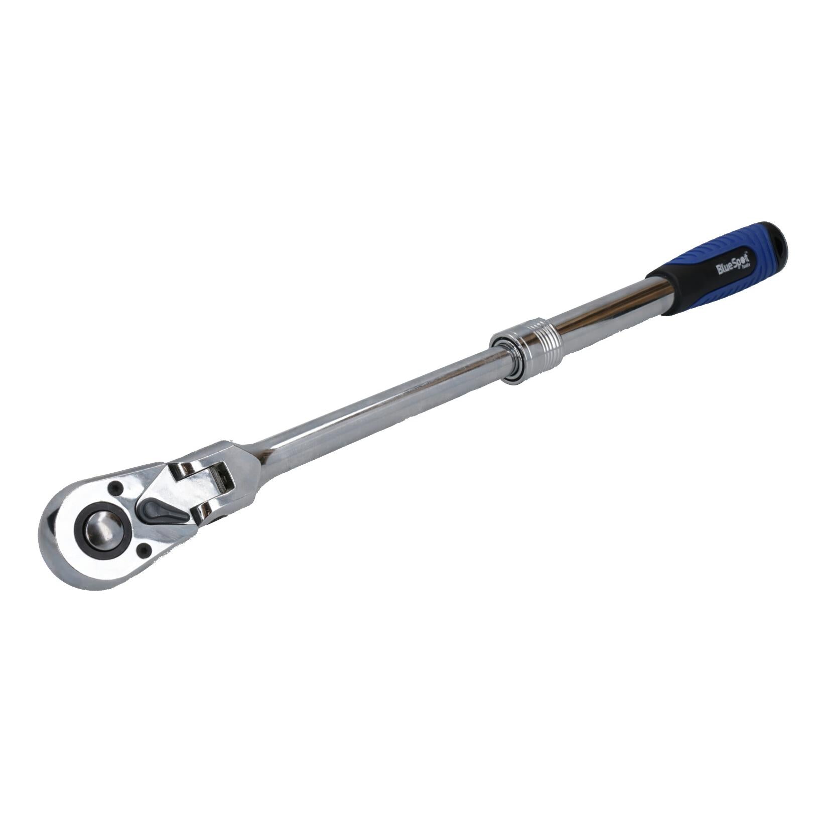 1/2-Zoll-Antrieb, Teleskop-Ratsche mit flexiblem Kopf, 72 Zähne, Schnellspanner, 350 – 490 mm