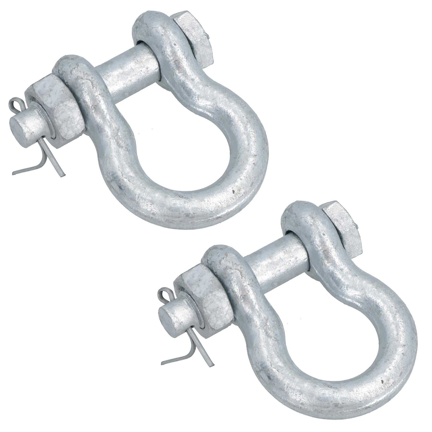 Galvanised Bow Shackle Safety Pin 1/2in (12.5mm) 2.0T to US Fed Spec