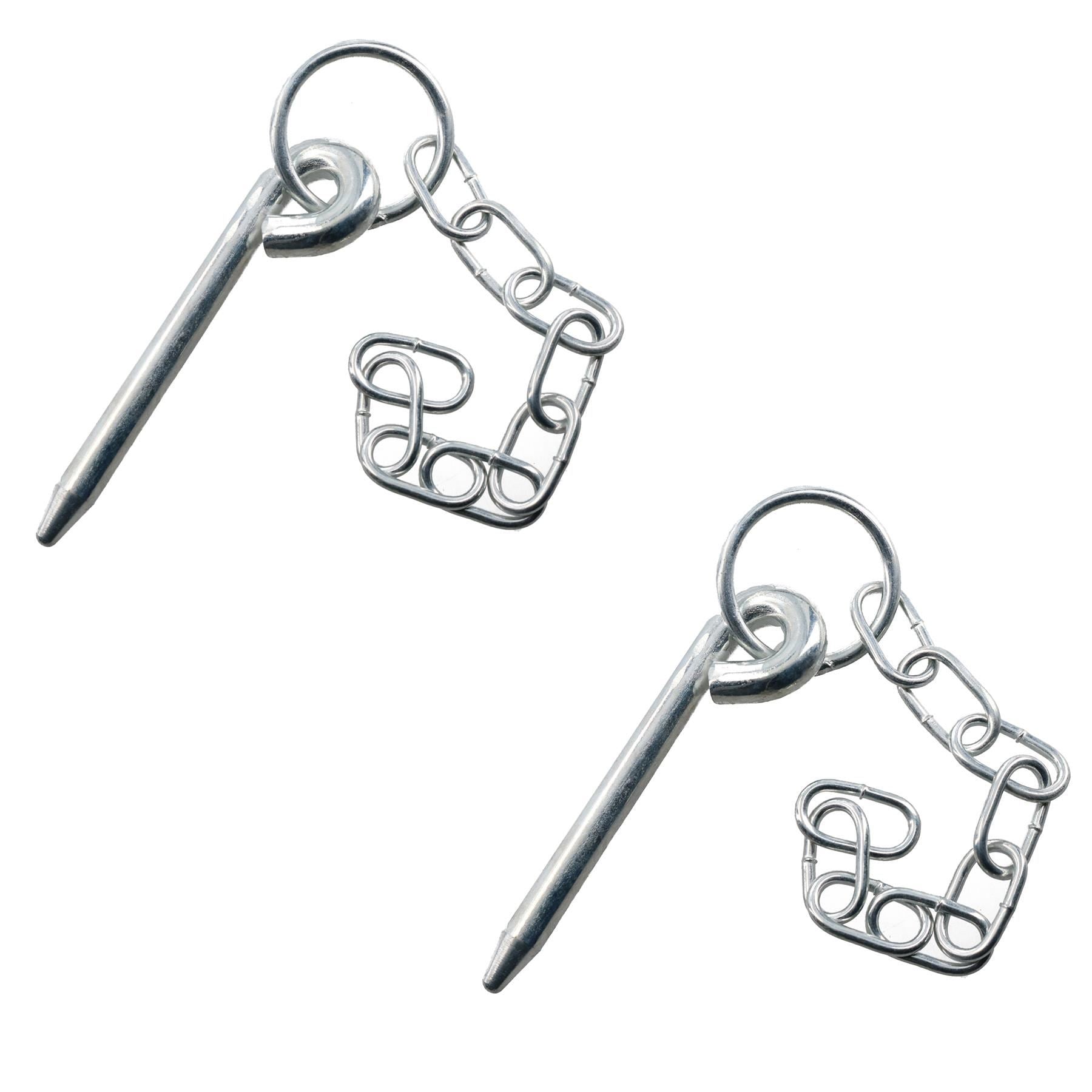 Runder Splintbolzen und Kette, 10 mm x 135 mm, für Anhänger-Kipper-Heckklappe