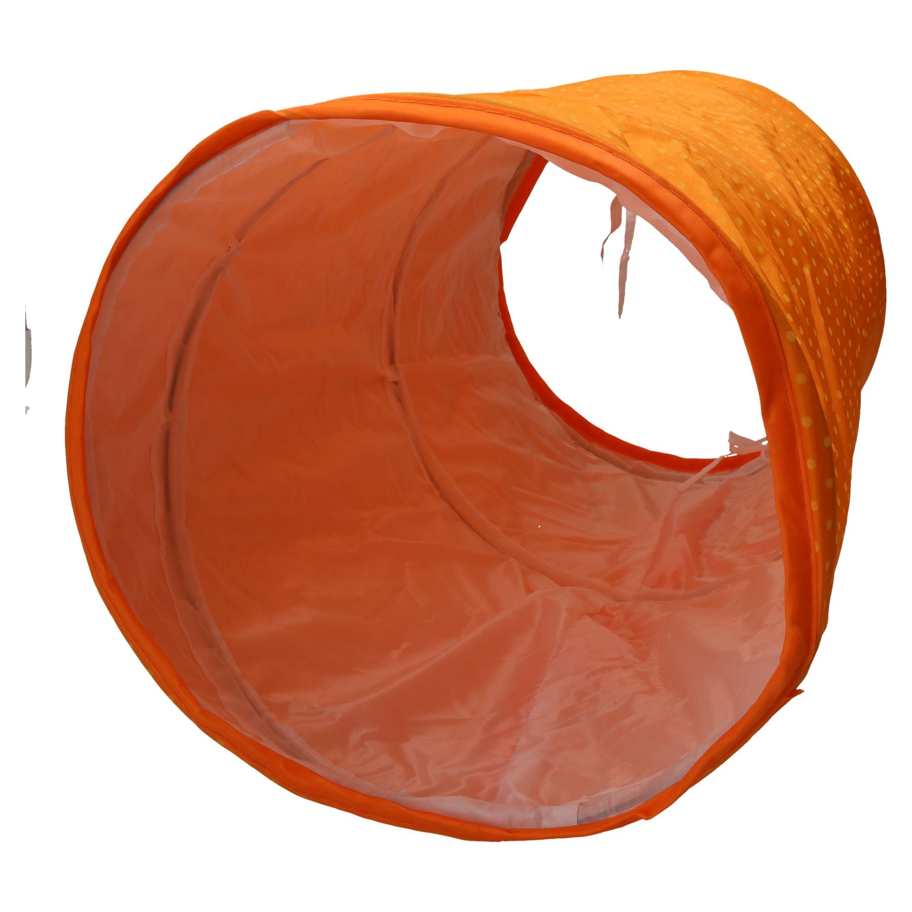 Cat Kitten Hide and Seek Collapsible Pop Up Orange Play Tunnel