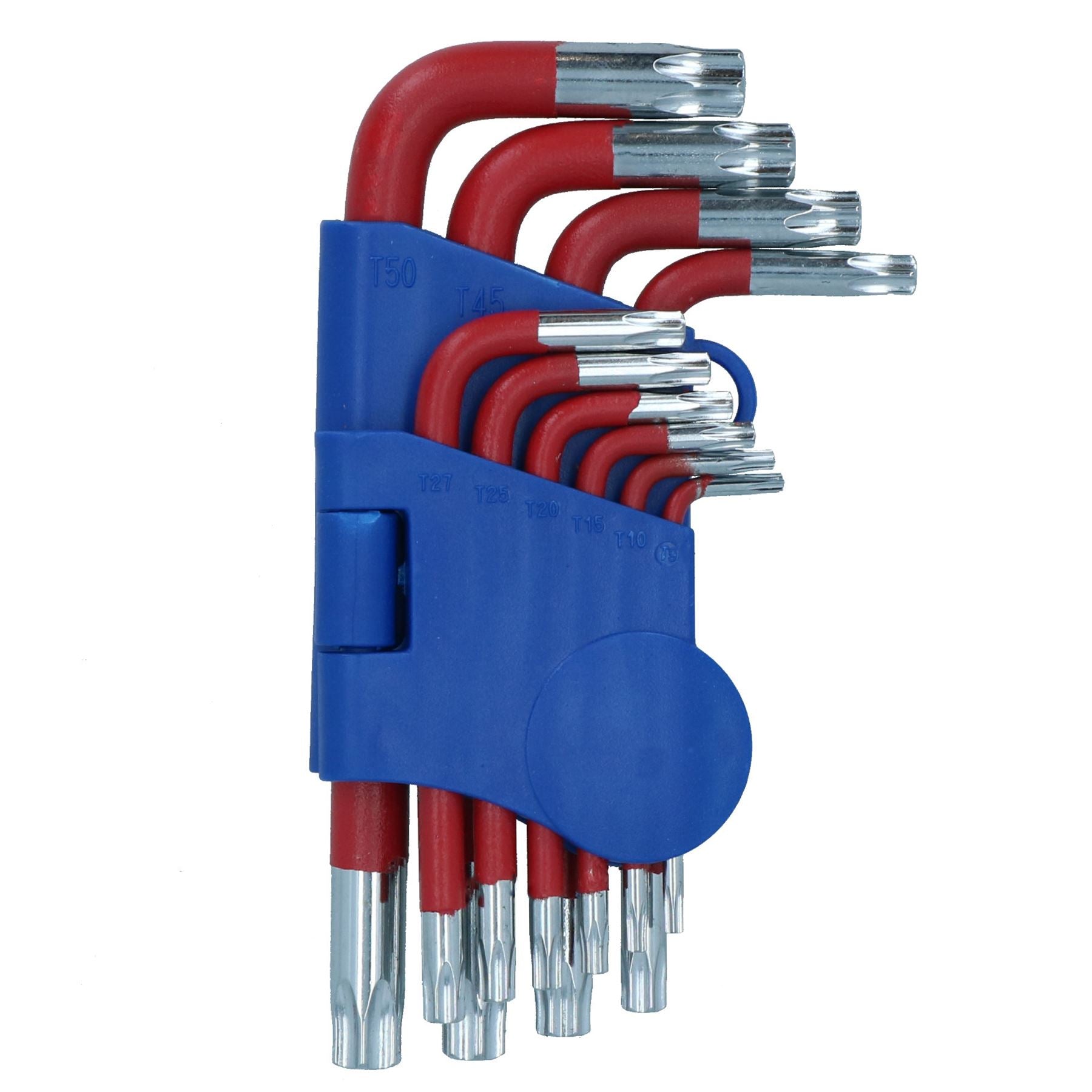 10 Stück farbige kurze Torx-Sternschlüssel mit Halter T9 – T50 Anti-Rutsch-Griffbelag