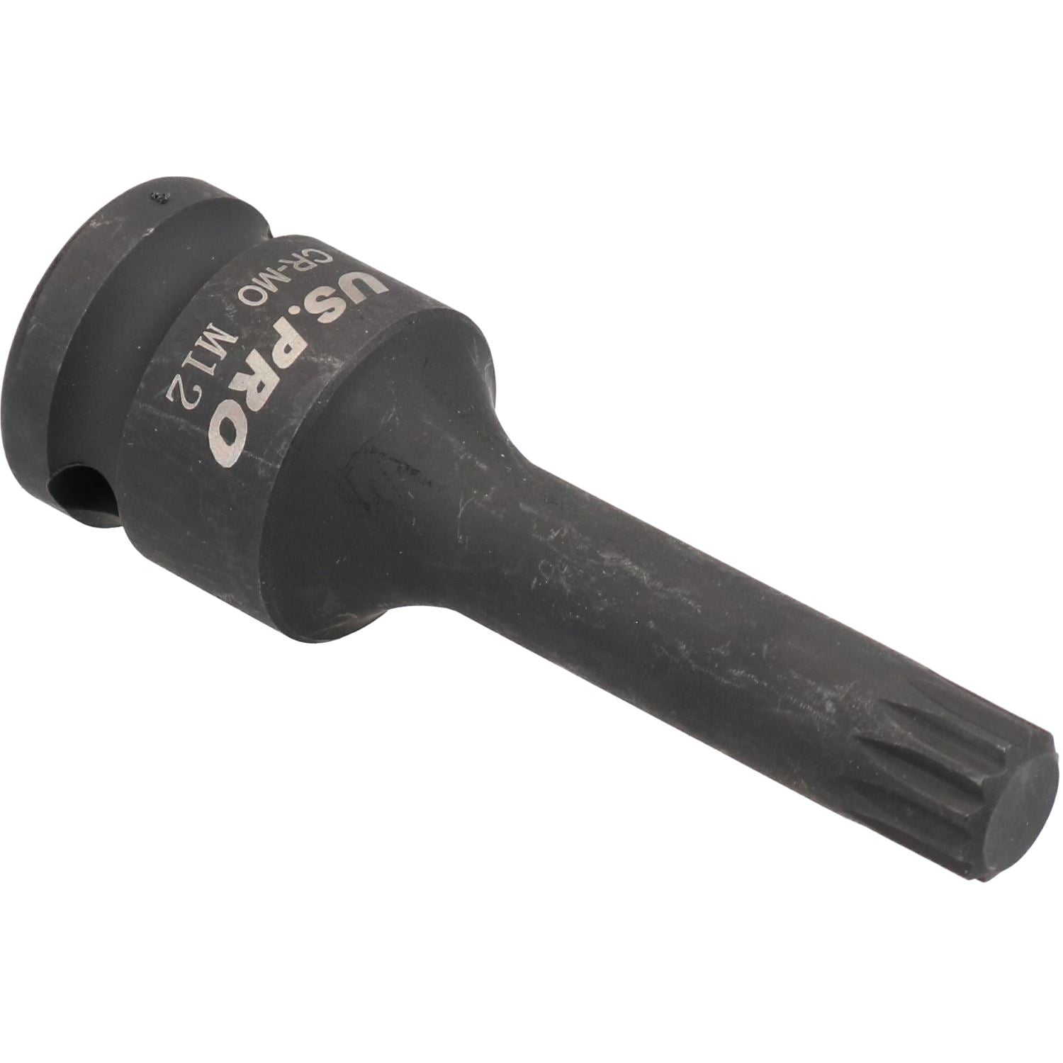 Embout cannelé extra long à impact M12 x 78 mm, douille mâle 1/2"