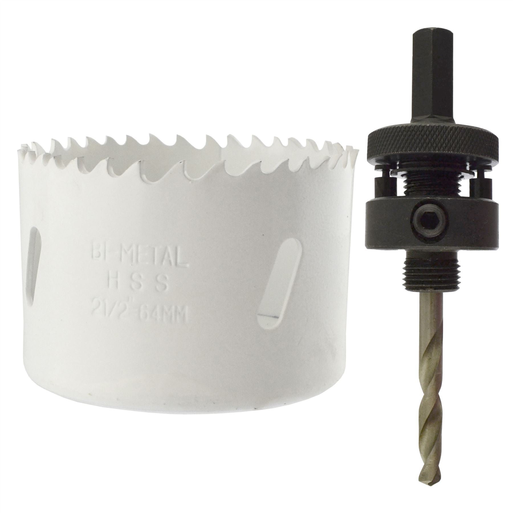 32 - 152 mm Lochsäge mit 1/2 Zoll Schaftbohrfutter, Fräser, Bimetall-Bohrer