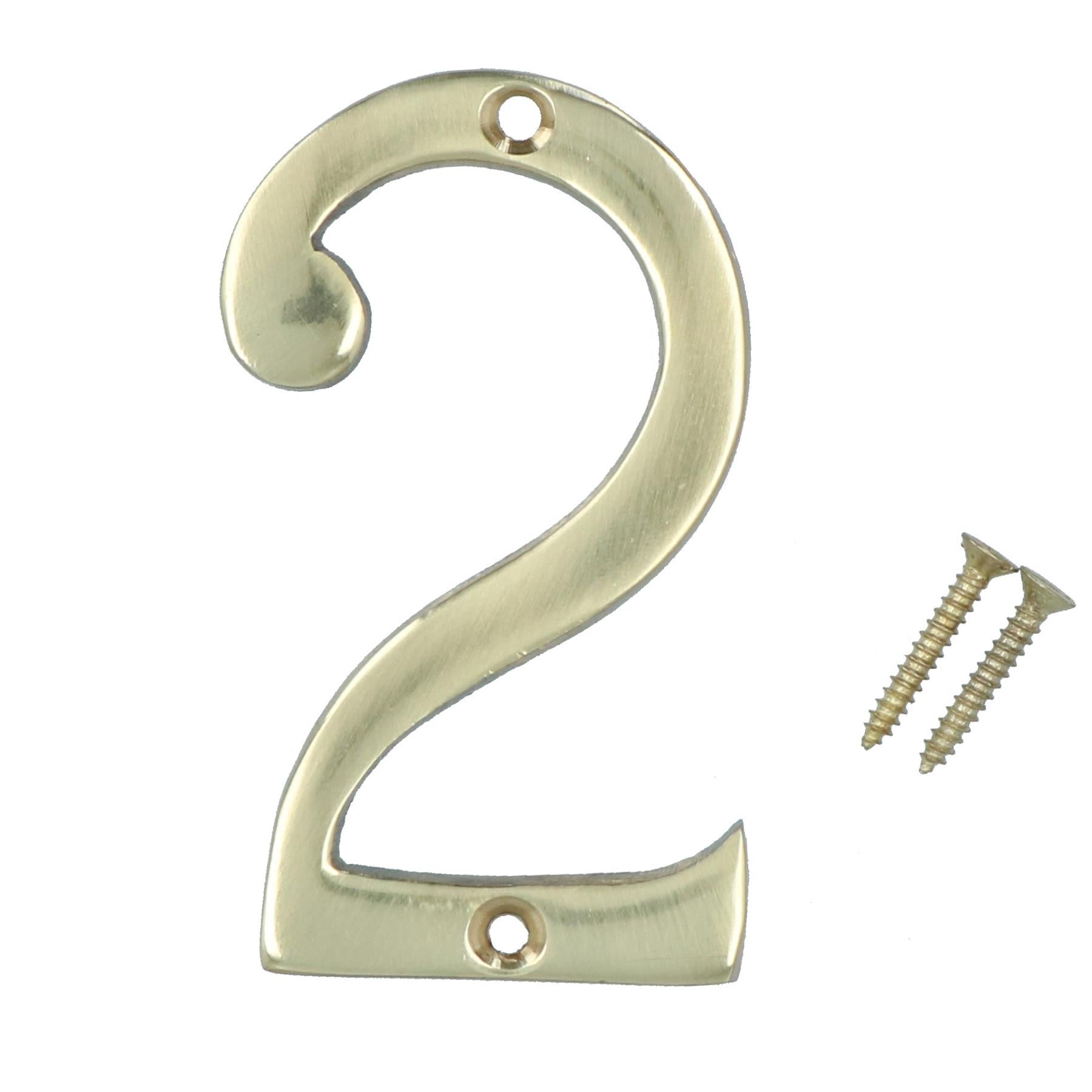 Messing Hausnummern Ziffern 0-9 Türschild 70mm Plakette Straße Brief Mail