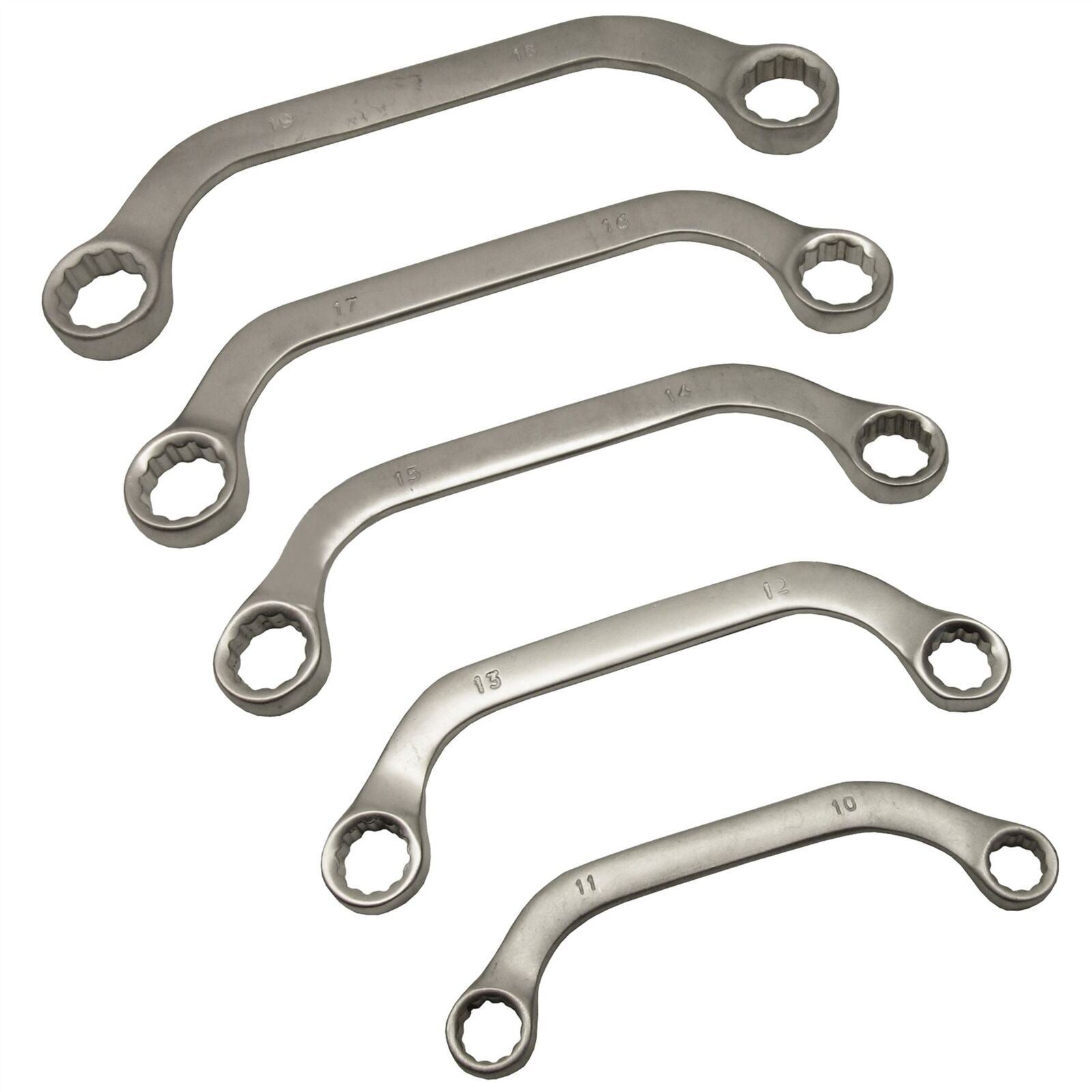 Halbmondring C Hindernisschlüssel Schraubenschlüssel 5 Stück 10 Größen 10 - 19mm