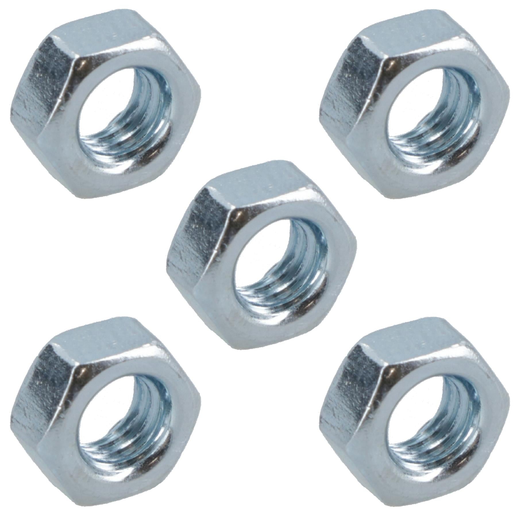 M4 / 4mm Hex Full Nut Fastener Hexagonal Metric Nuts Grade 8 Zinc Plated