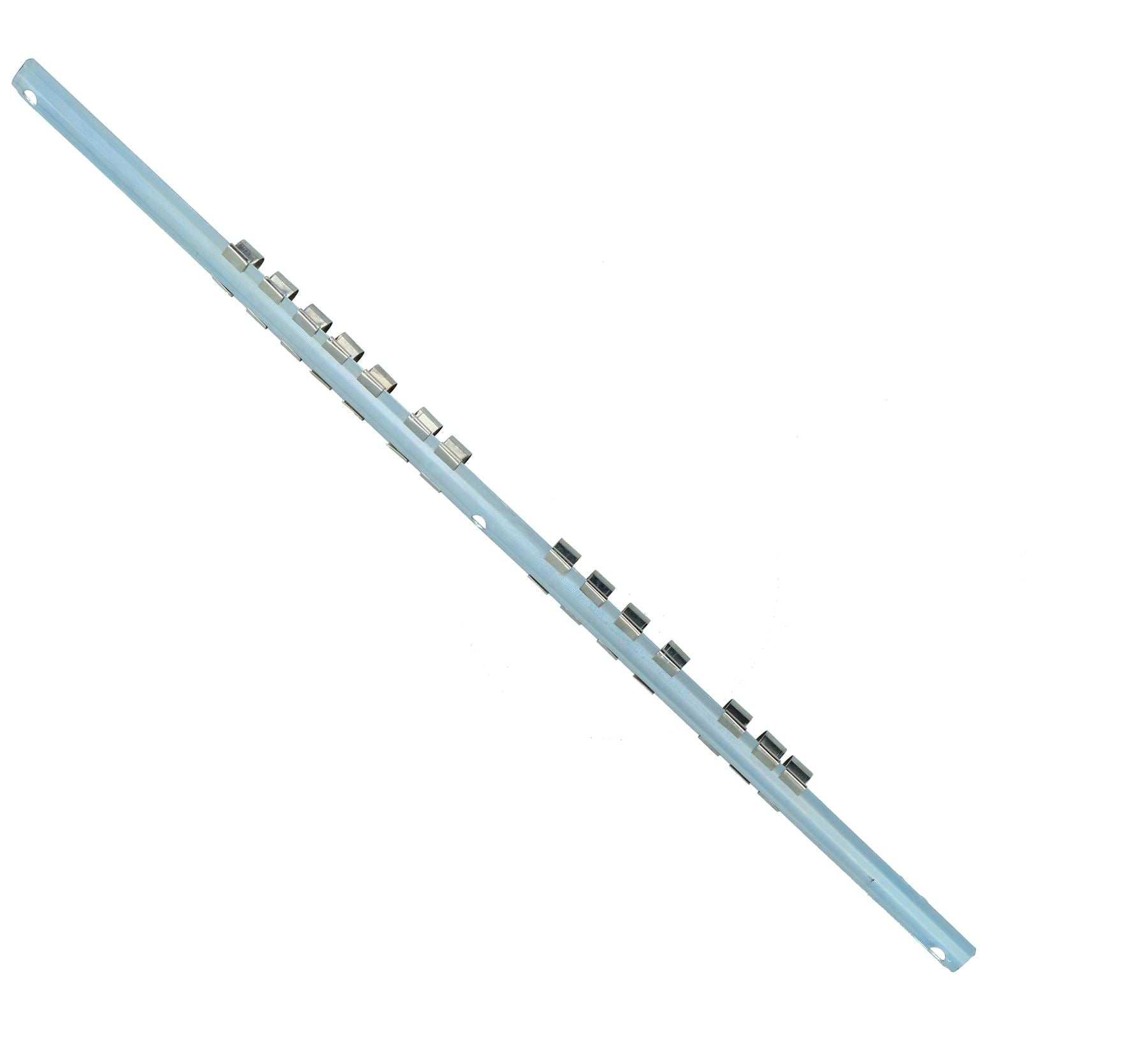 Support de rangement pour rail de douilles à entraînement 3/8" ou 1/2" Clips d'organisation 14 clips par rail