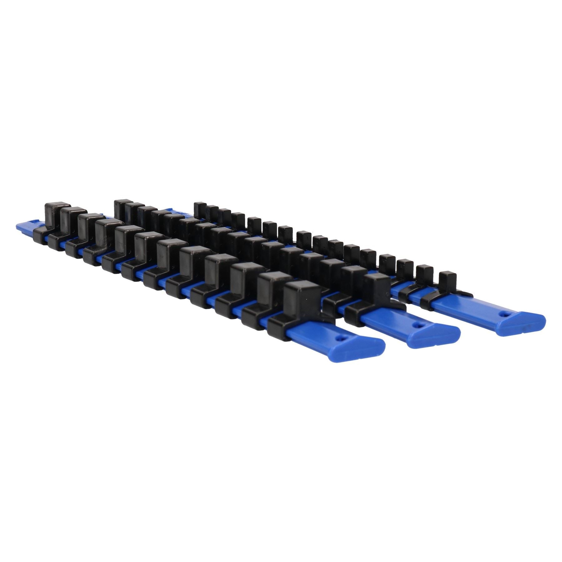 Lot de 3 supports de rangement pour douilles avec rails en plastique pour douilles 1/4 3/8 1/2 Bergen
