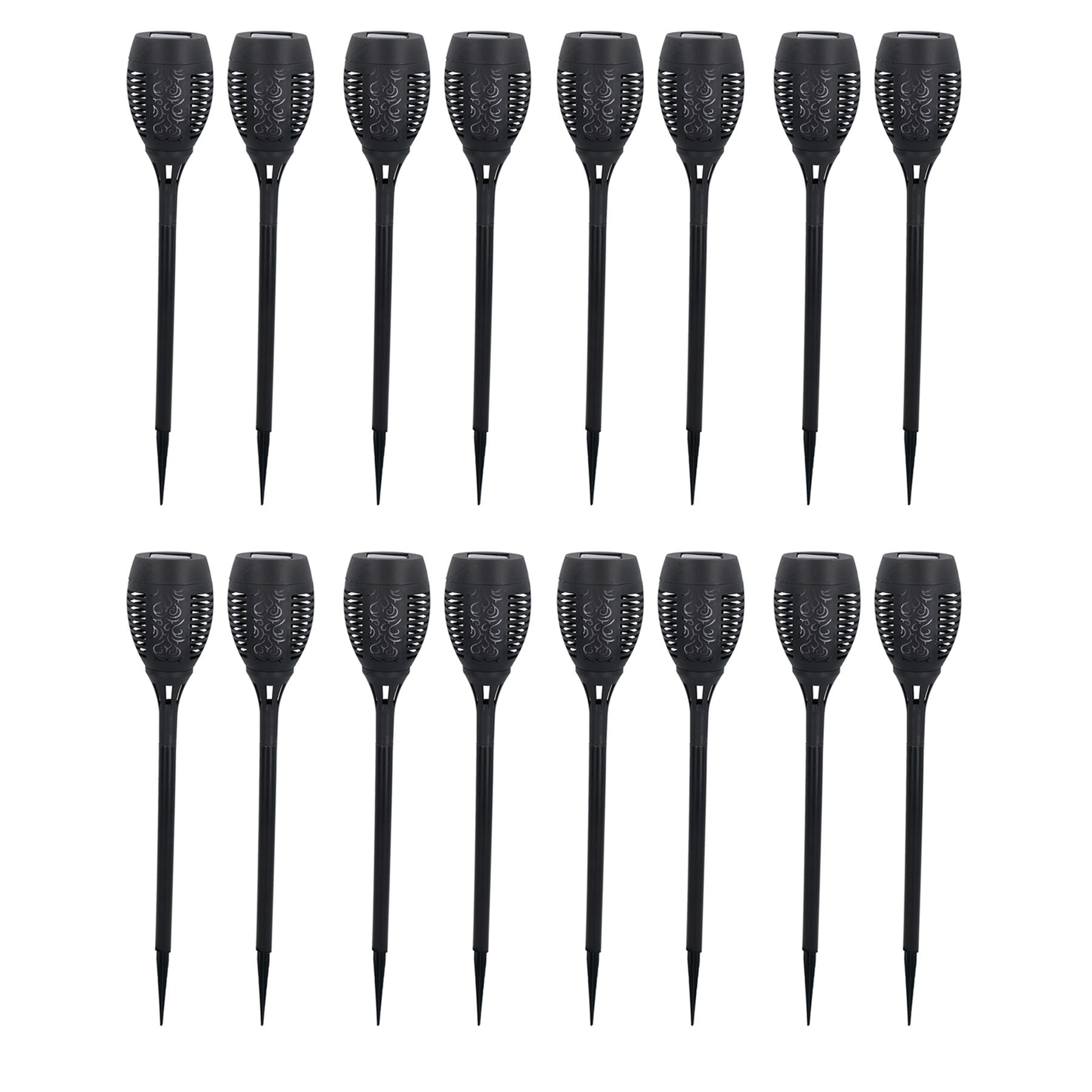Lampe torche solaire de jardin à LED avec flamme vacillante, étanche et durable, pour extérieur