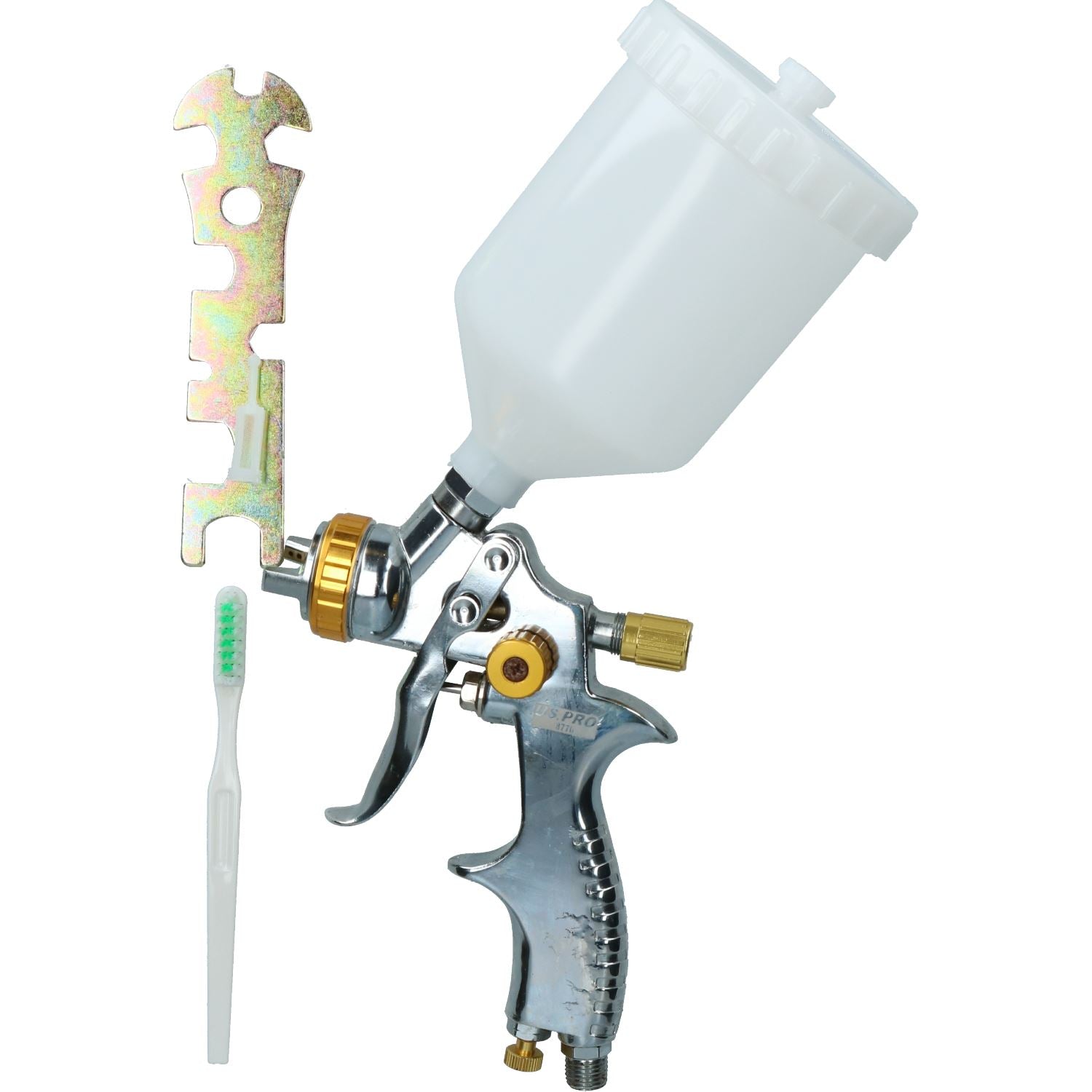 LVLP-Spritzpistole mit Schwerkraftzufuhr, 1,4-mm-Düse, 1/4" BSP, Inline-Feuchtigkeitsfalle