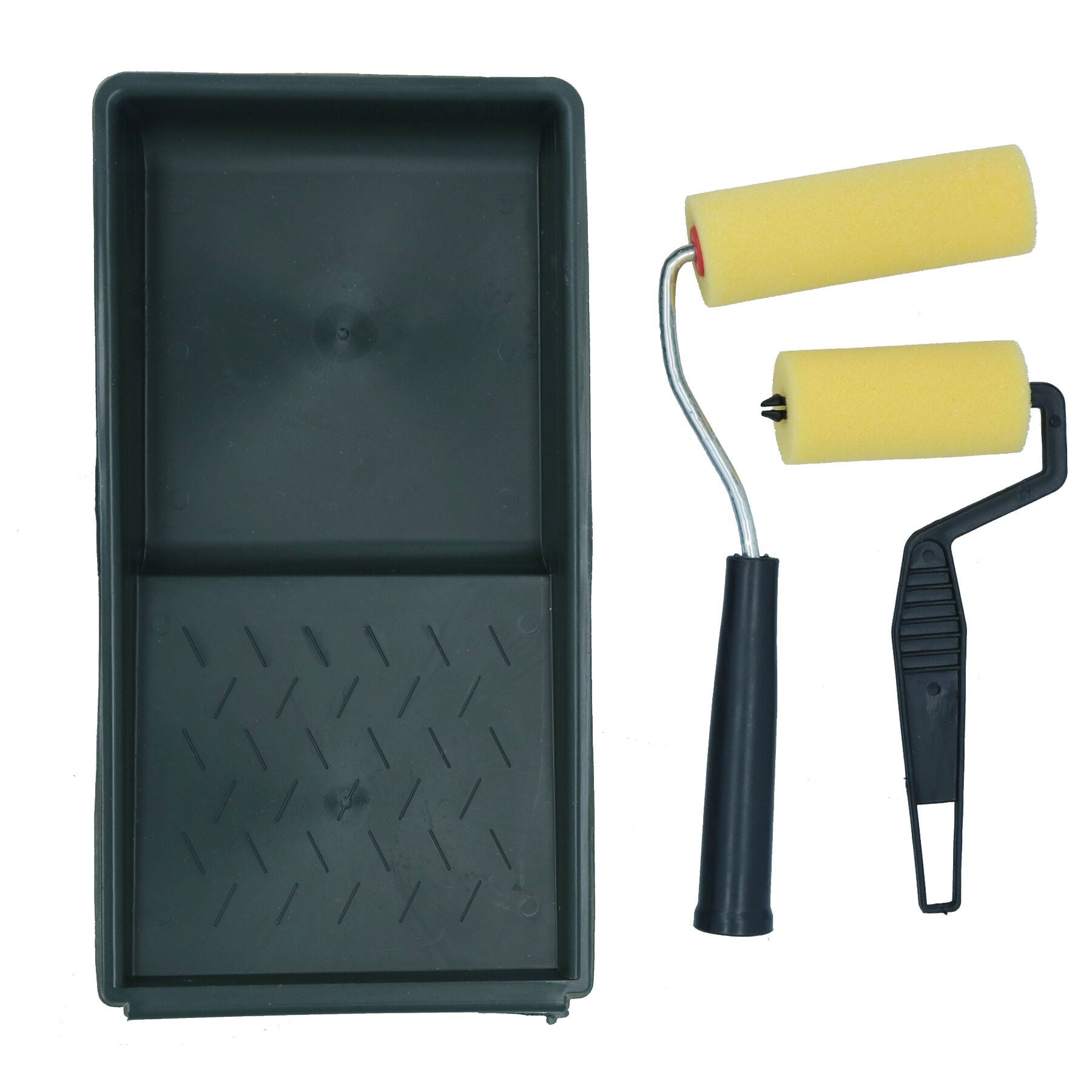 Ensemble de mini plateaux pour rouleaux de peinture 3" + 4" Manchons en mousse Rouleaux Peinture à base de solvant