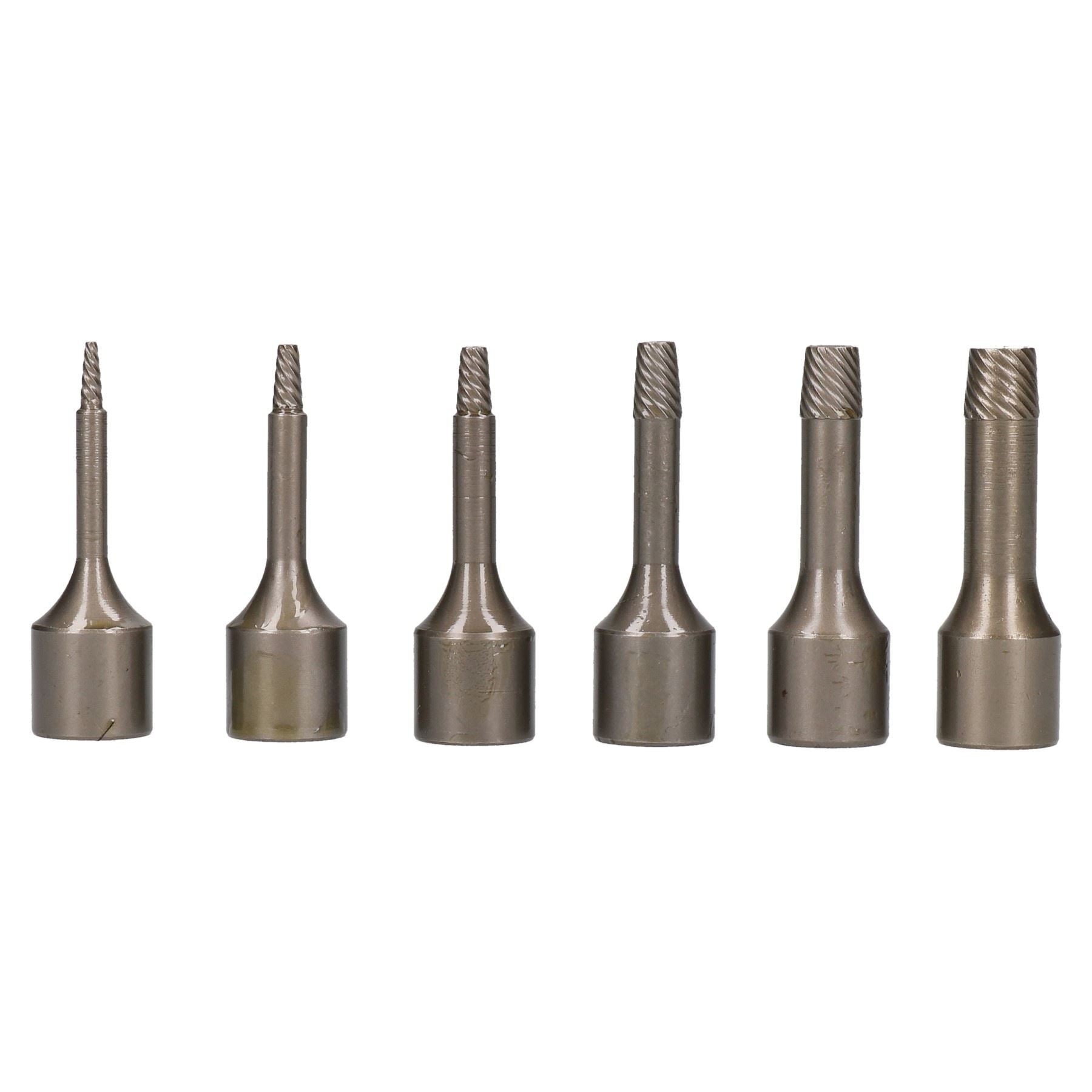 3/8" Schlagschrauben-/Bolzenausdreher-/Entferner-Satz, Linksgewinde, 2-10 mm, 6-tlg. AT023