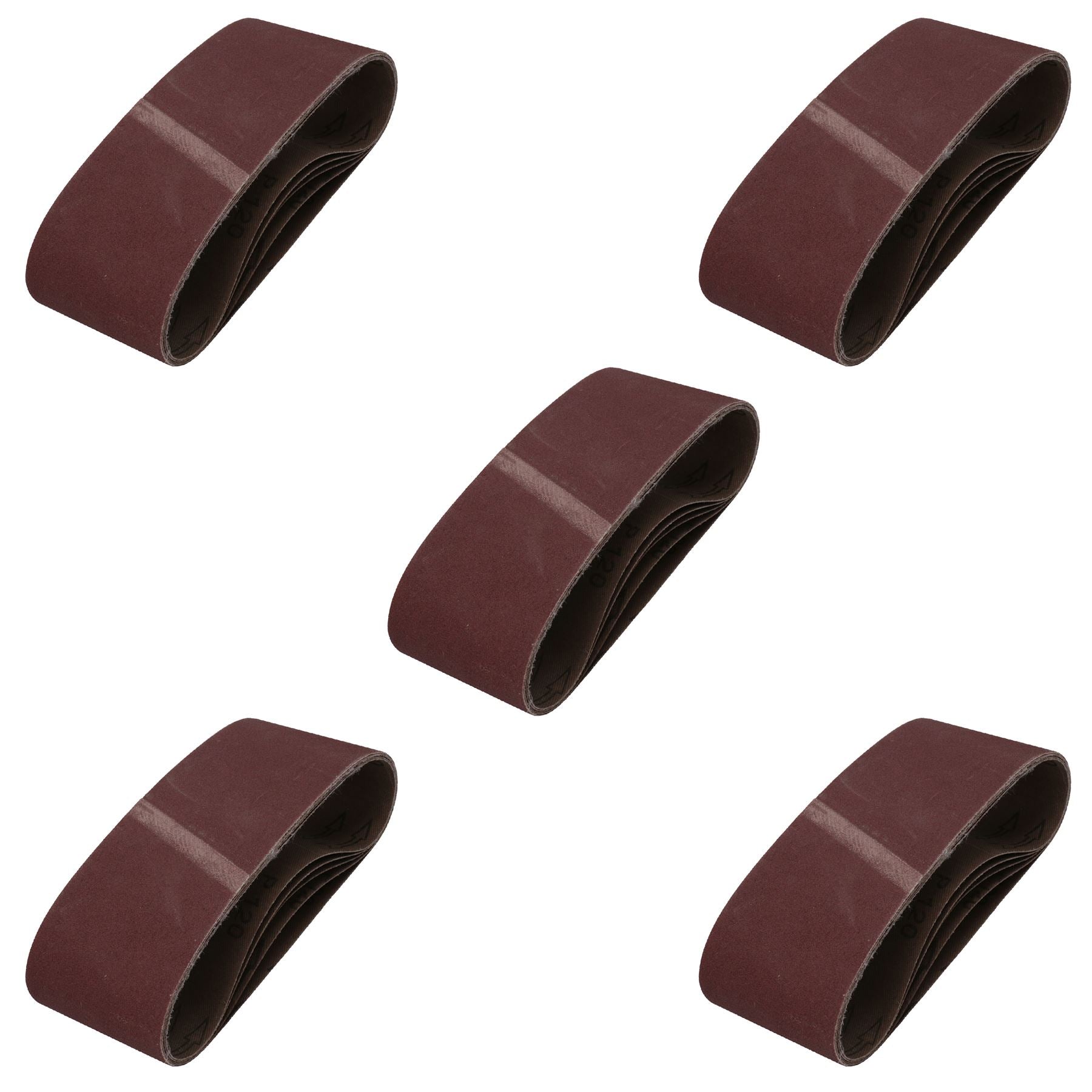 Disques abrasifs pour ponceuse à bande, grain mixte 40, 60, 80, 120, 75 mm x 457 mm