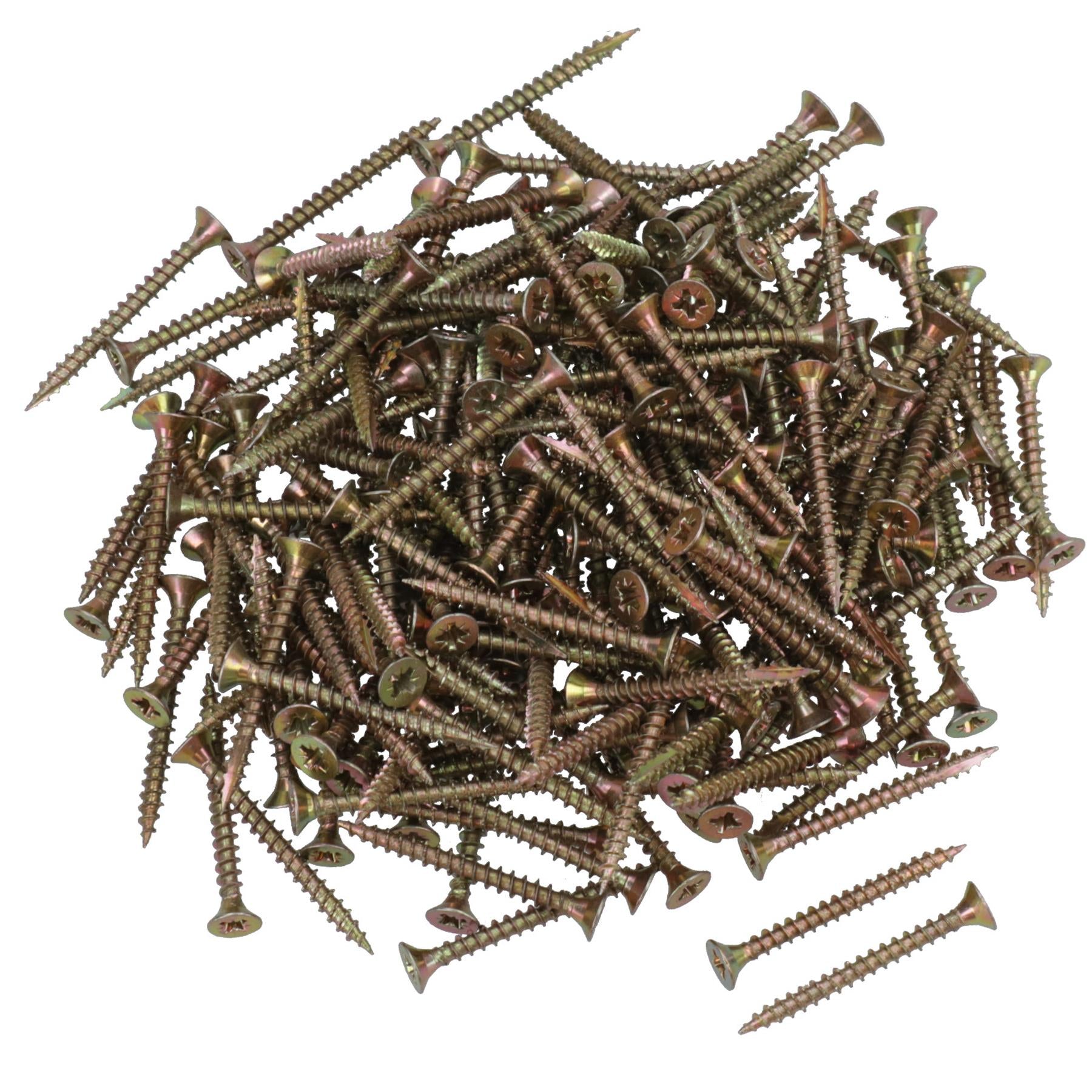 Senkkopf-Holzschrauben 4,0 x 40 mm, gezackter Rand verhindert Splittern, PZ2
