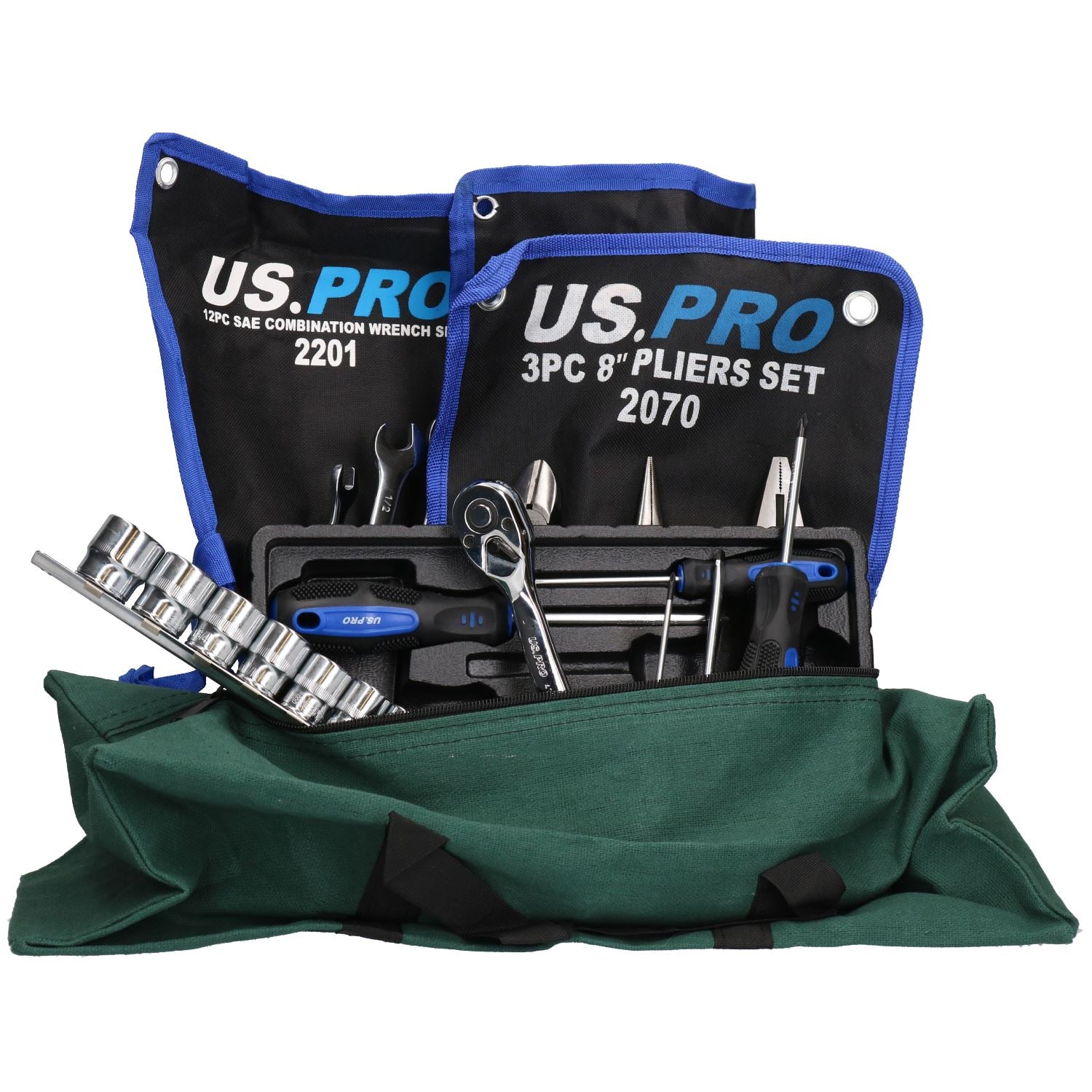 Kit d'outils AF professionnel pour voitures classiques Douilles Clés Tournevis Pinces Sac