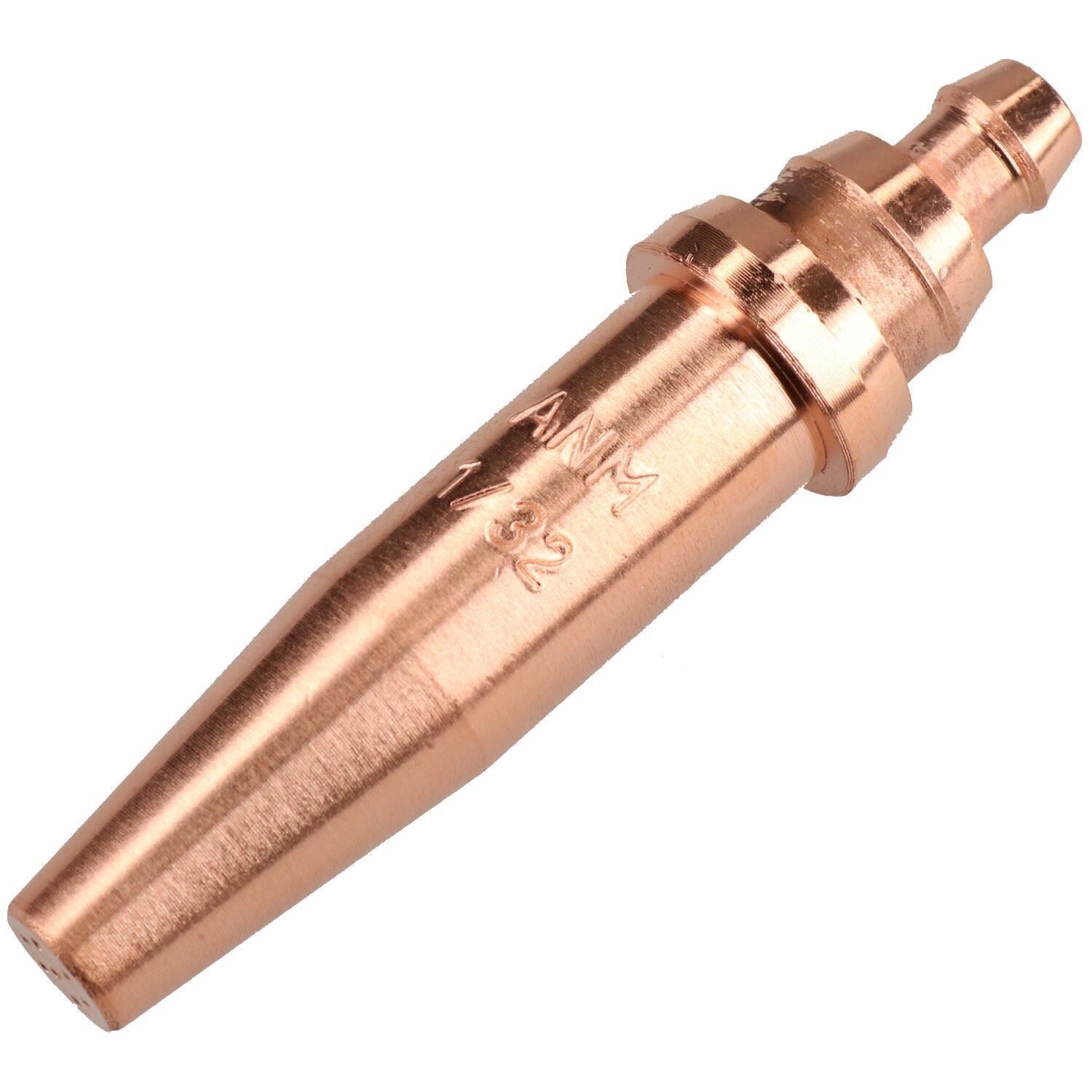 ANM Oxy Acetylene Gas Cutting Nozzle Tip Standard length 1/32" - 1/16" Oxygen