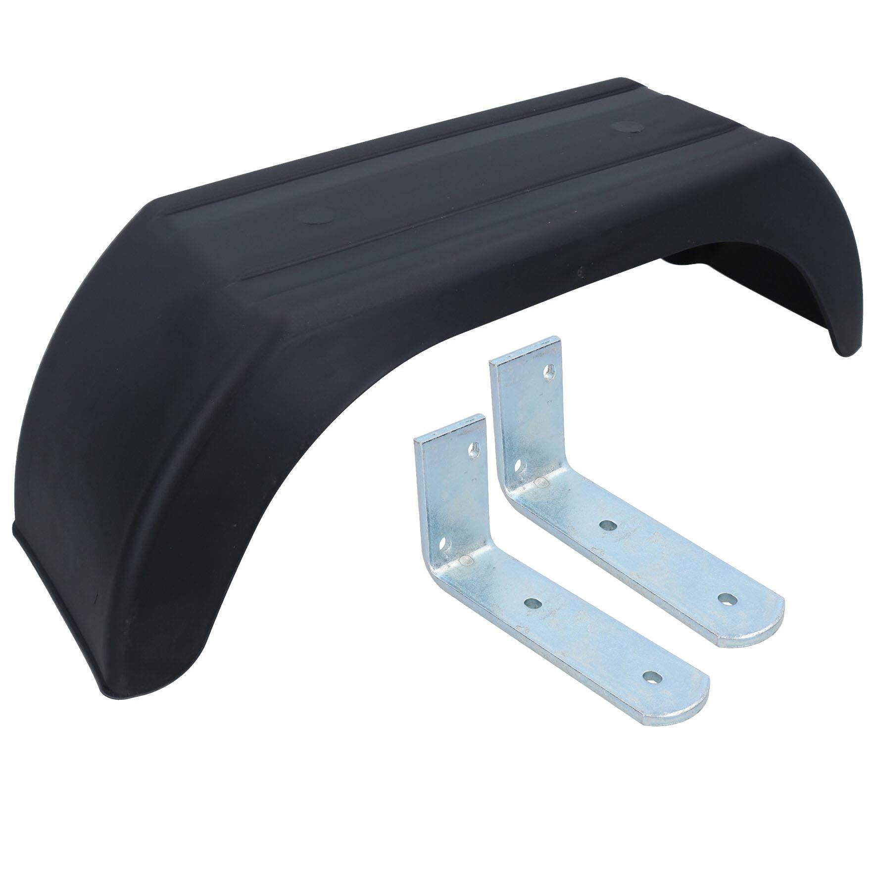 Garde-boue en plastique de 10 po (simple) à montage encastré et 2 petits supports