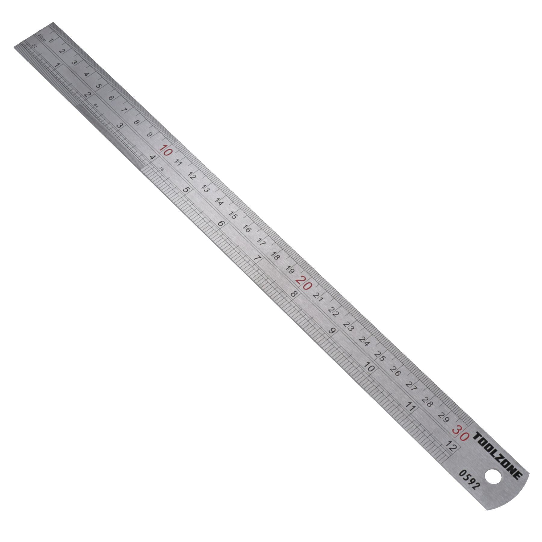 Règle en acier inoxydable 12" 30 cm Mesure Dessin Professionnel TE139