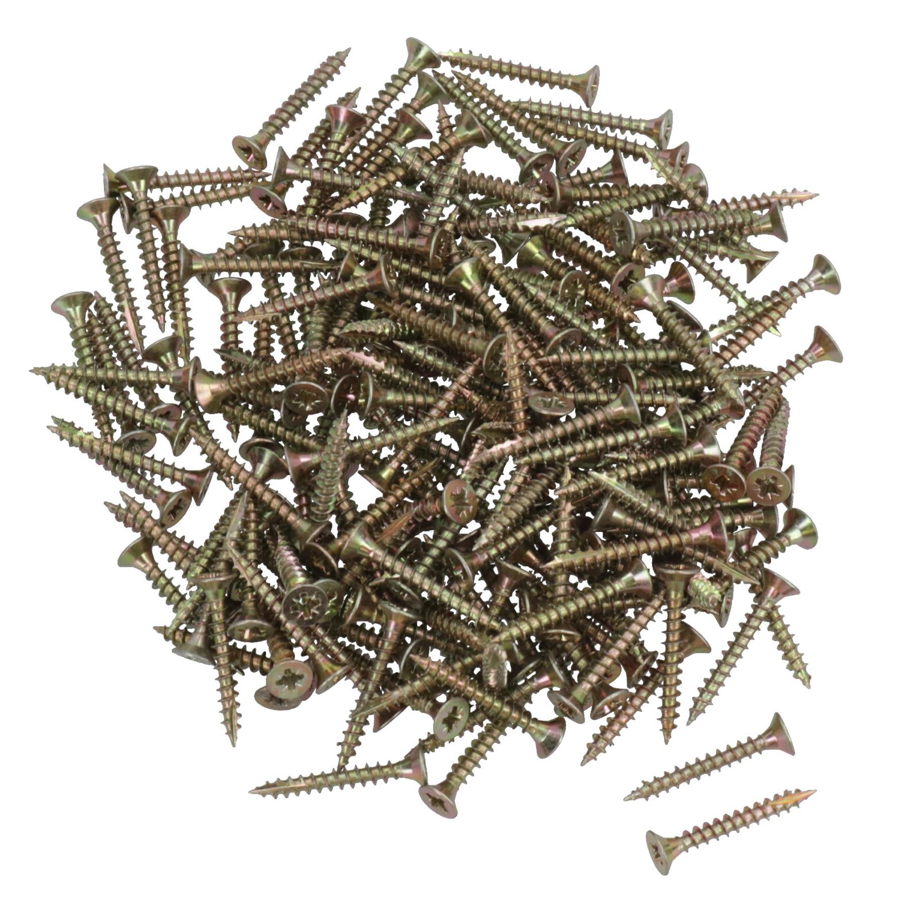 Vis à bois à tête fraisée 4,0 x 30 mm Bord dentelé pour éviter les fissures PZ2